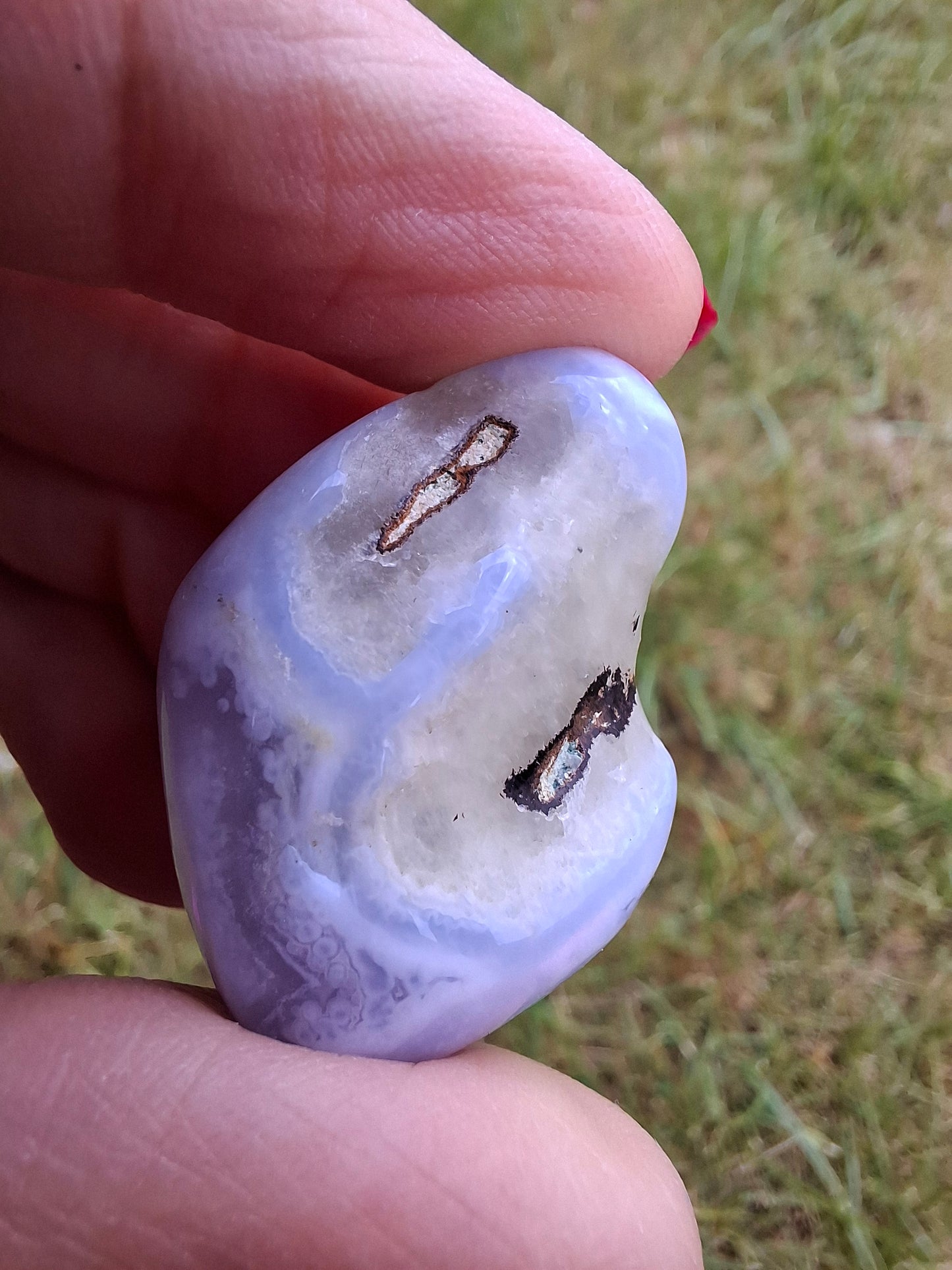 Blue Lace Agate, Tumble Stone, Crystal (Ref: T141)