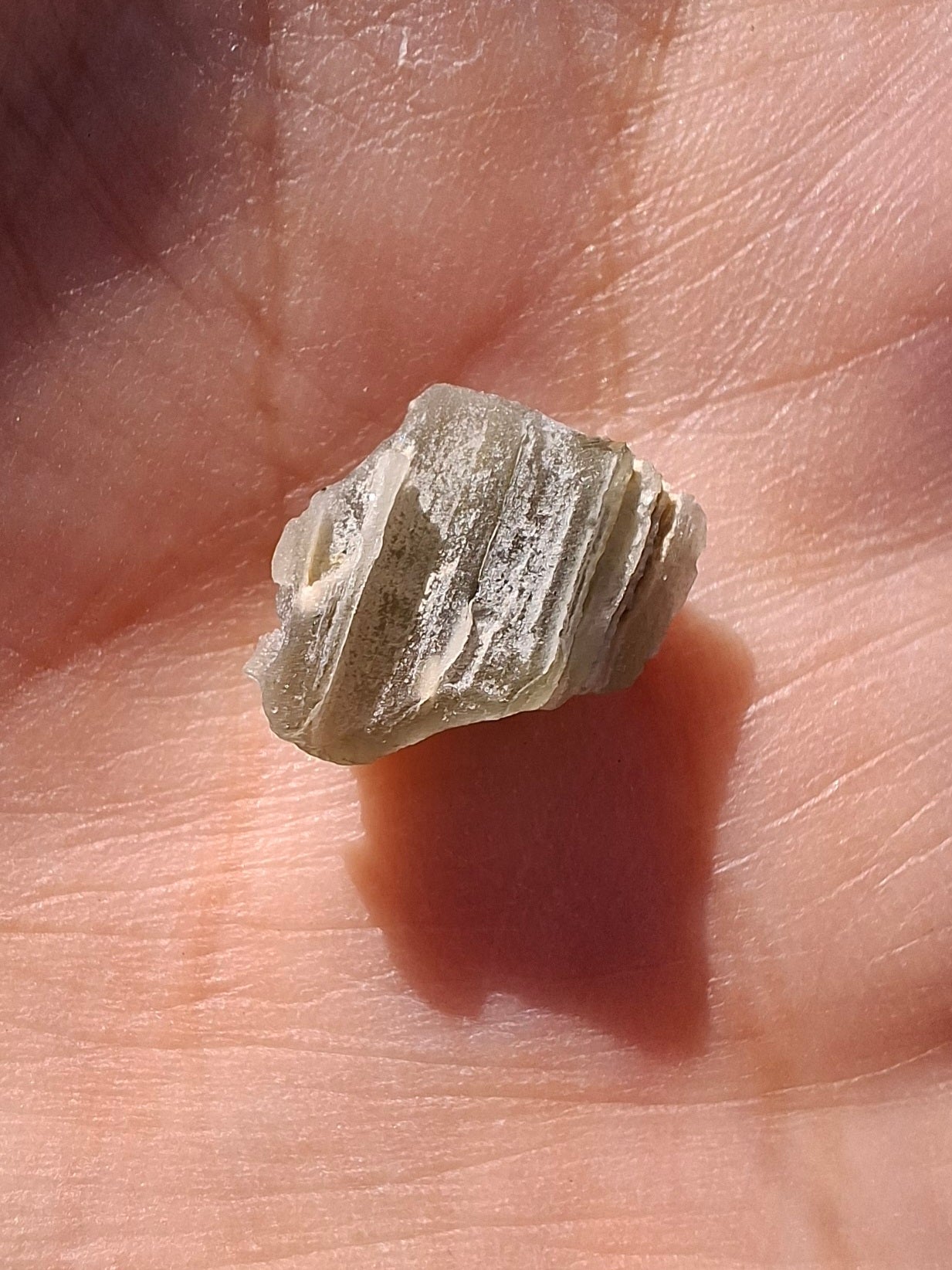 Moldavite Piece, SNOWFLAKE, FROSTED, BRUSNA, 0.62g, Tektite (Ref: 1489)