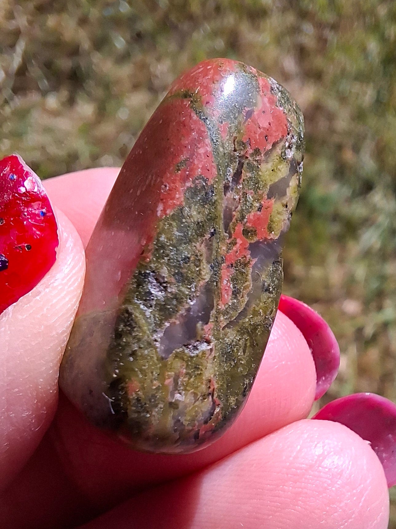 Unakite, Tumble Stone, Crystal (Ref: T181)