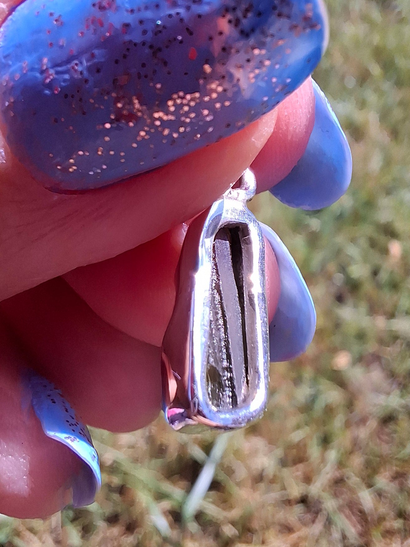 Moldavite Pendant, 925 Silver, Tektite (Ref: P77)