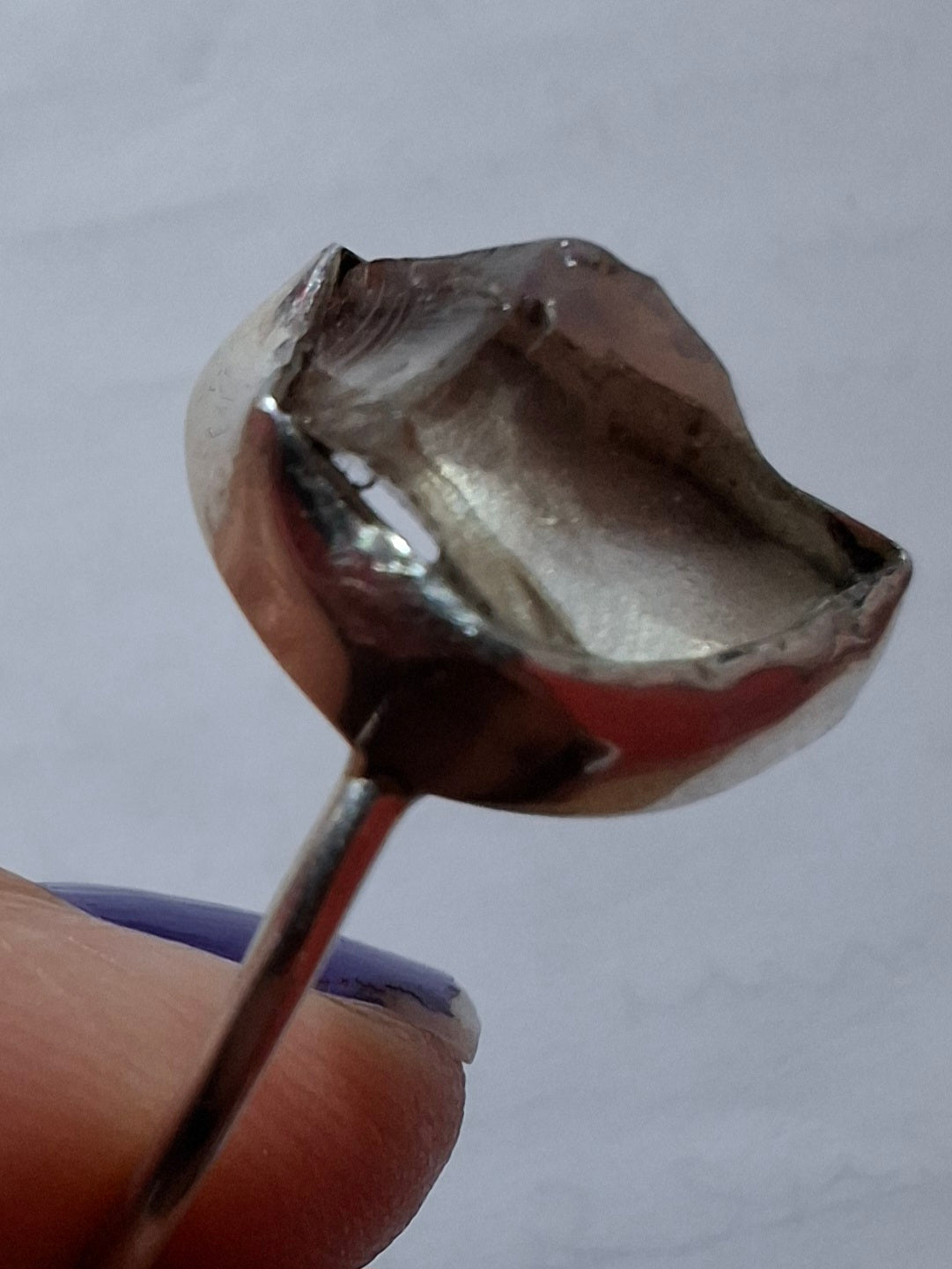 Libyan Desert Glass Ring, size W, 925 Silver, Tektite (Ref: LR61)