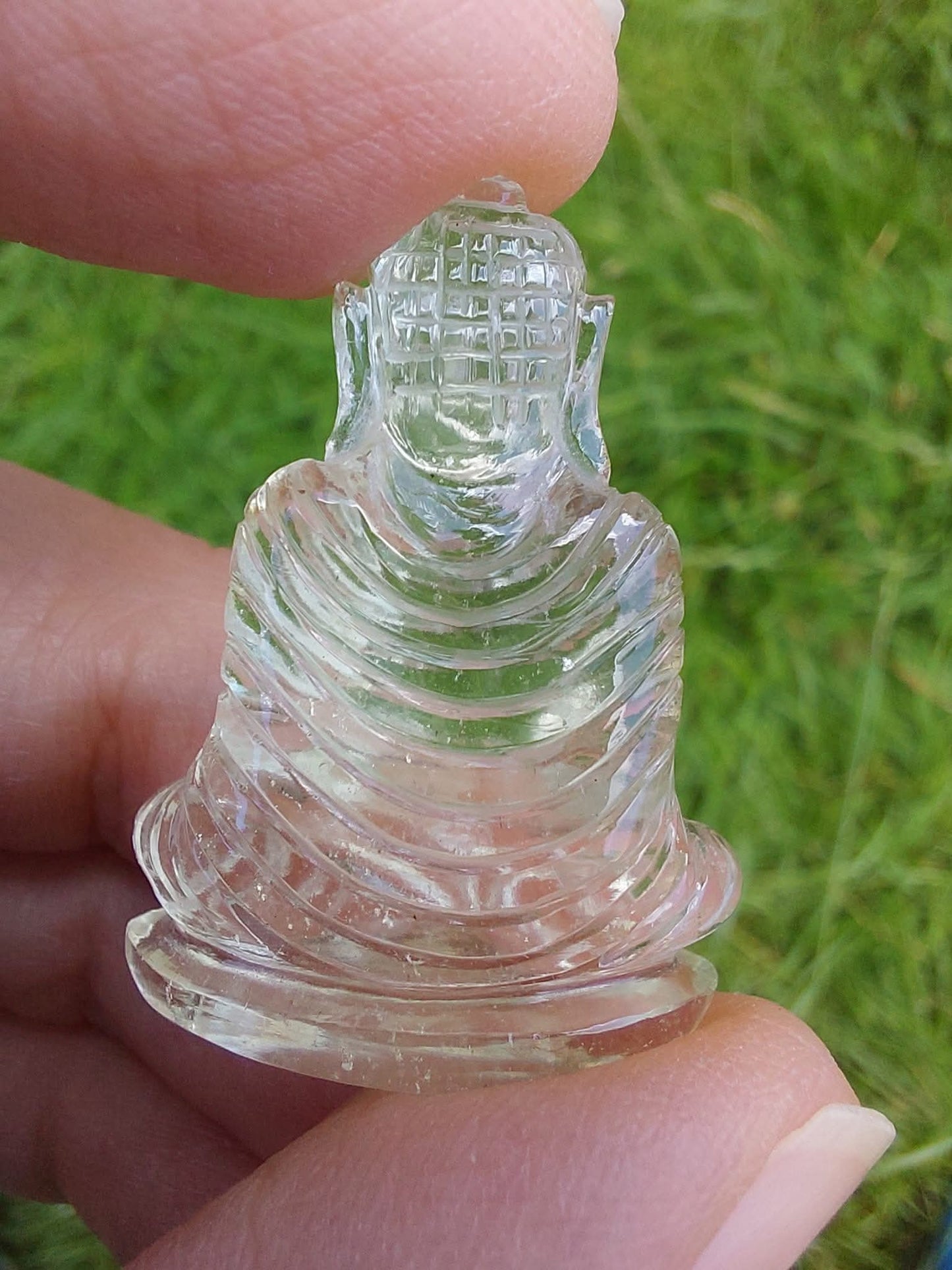 Libyan Desert Glass BUDDHA Carving, 7.56g, Tektite (Ref: LDG B0)