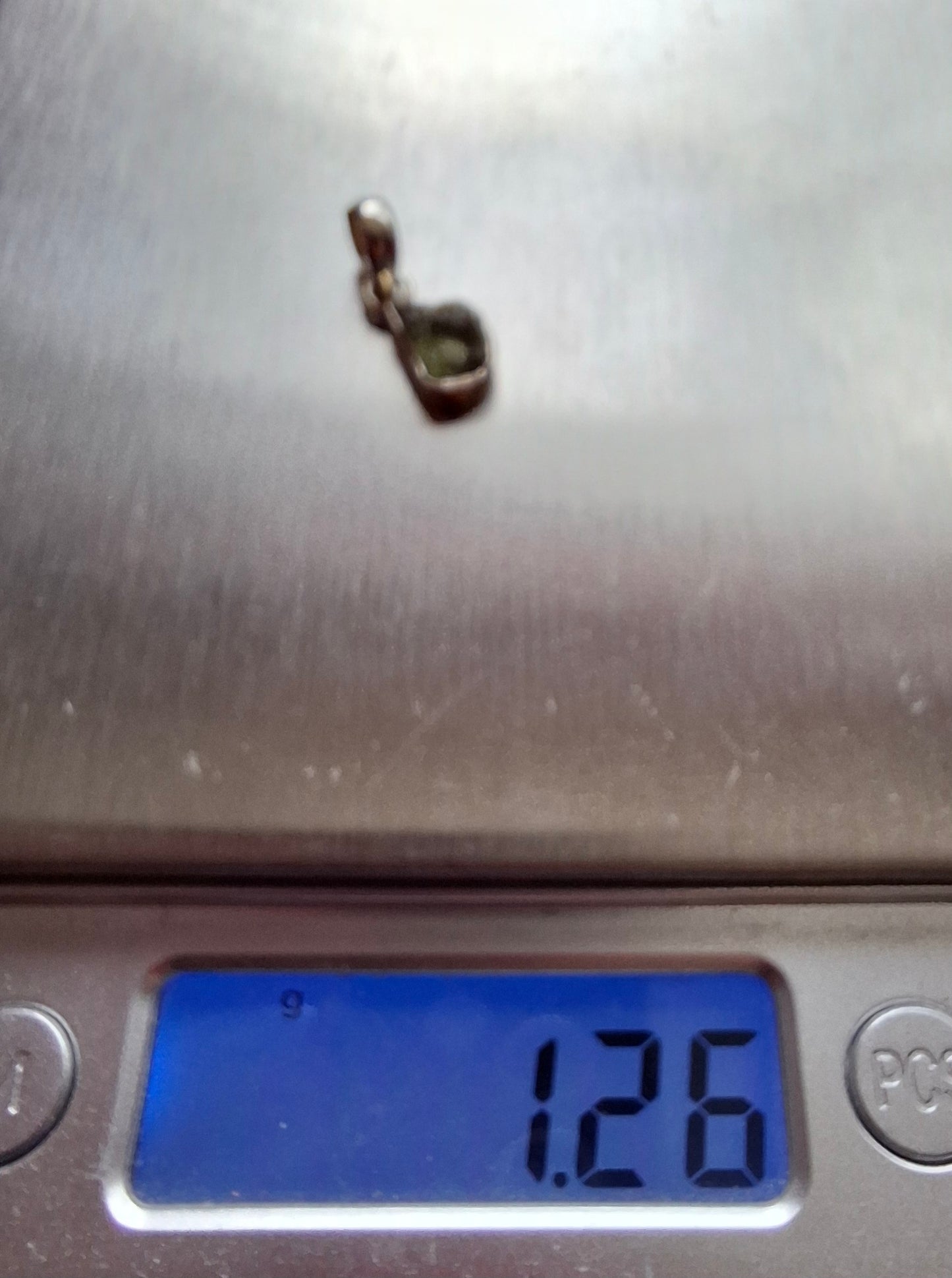Moldavite Pendant, 925 Silver, Tektite (Ref: P72)