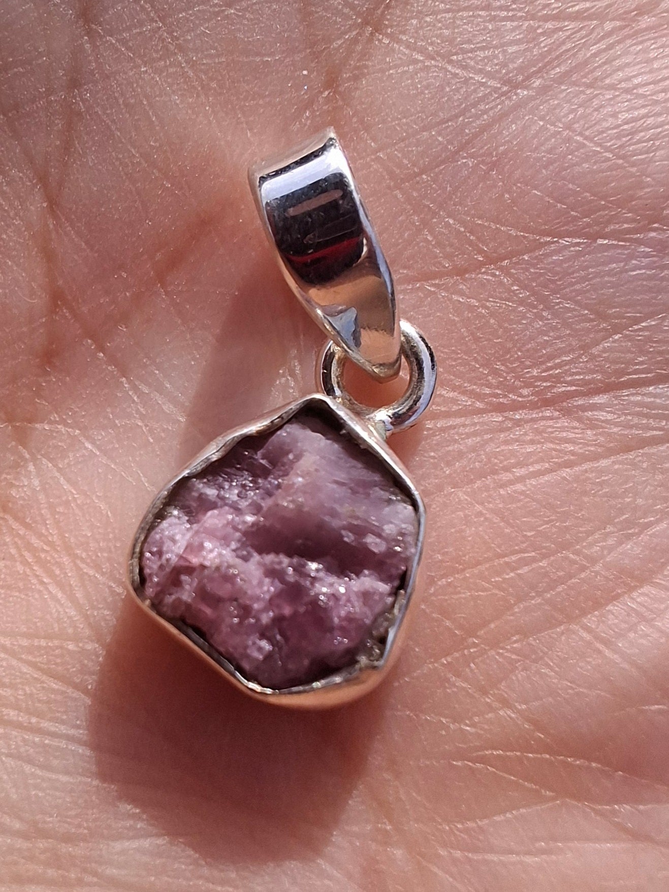 Punk Tourmaline Pendant, 925 Silver, Crystal (Ref: PT9)