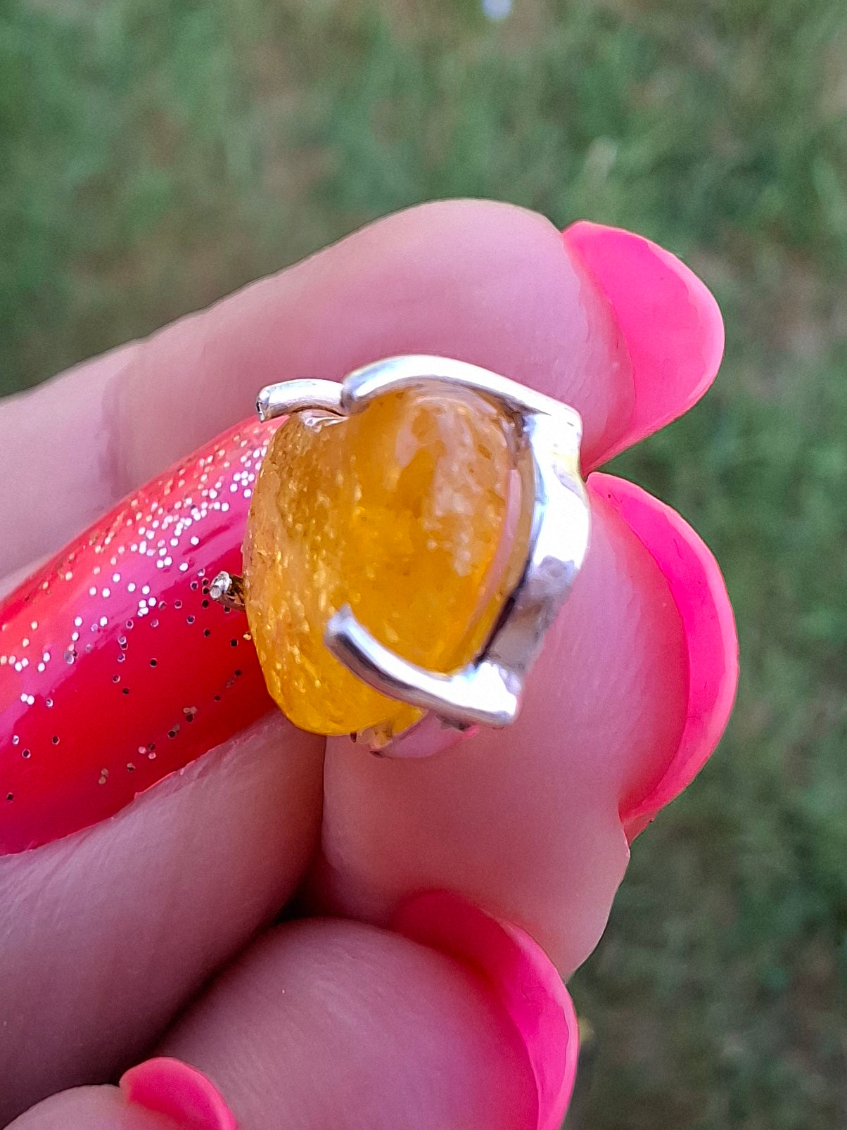 Baltic Amber Pendant, 925 Silver, Fossil (Ref: AP22)