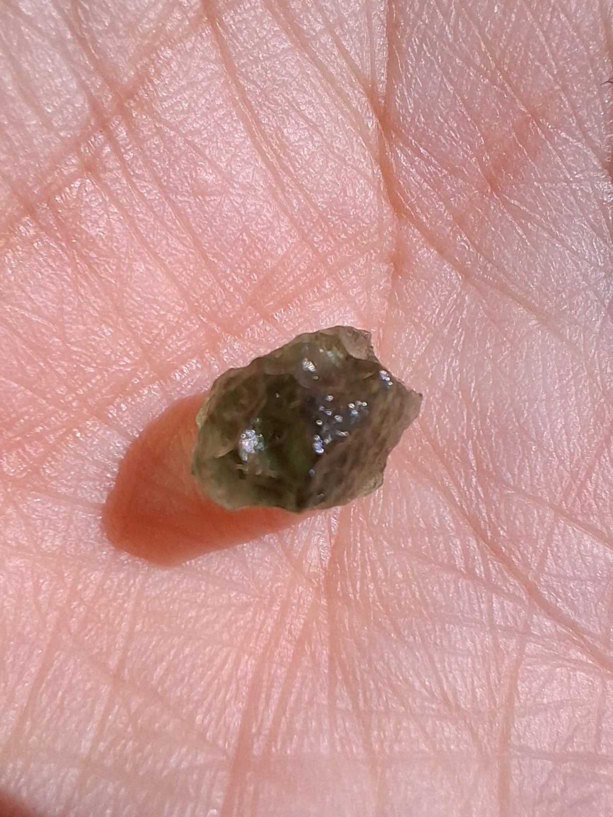 Moldavite small Piece, 0.40g, Tektite (Ref: 1479)