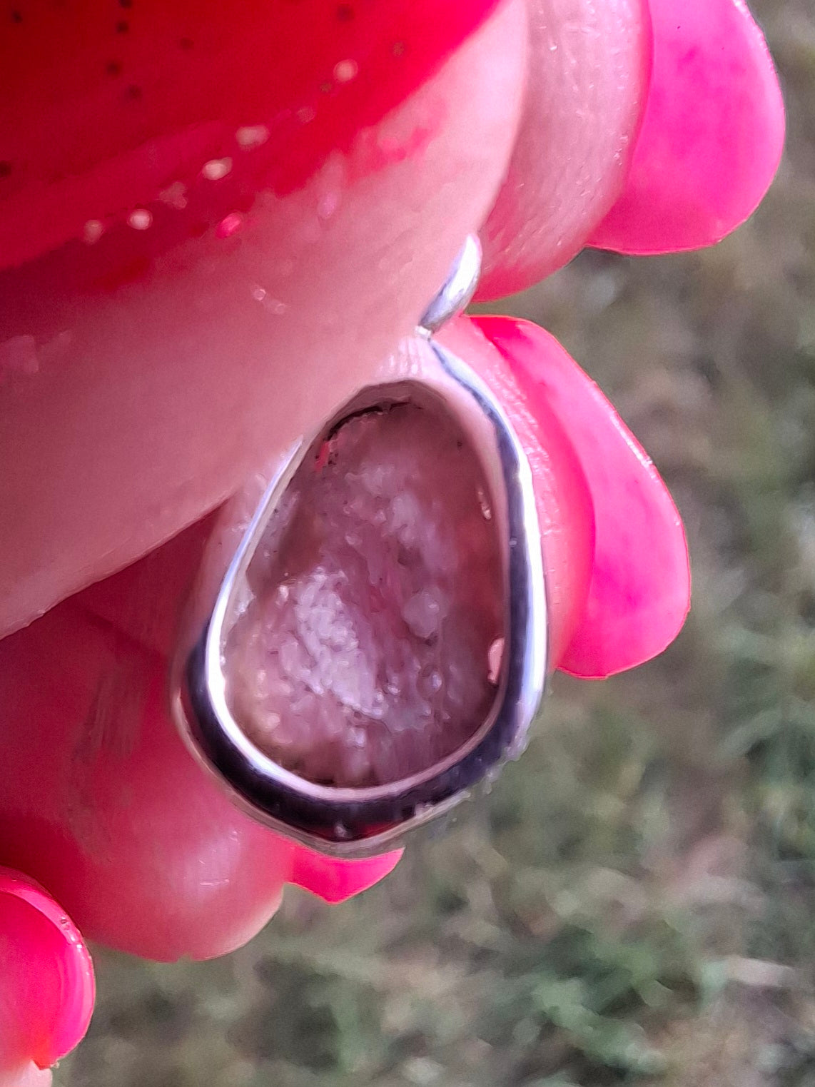 Pink Tourmaline Pendant, 925 Silver, Crystal (Ref: PT71)