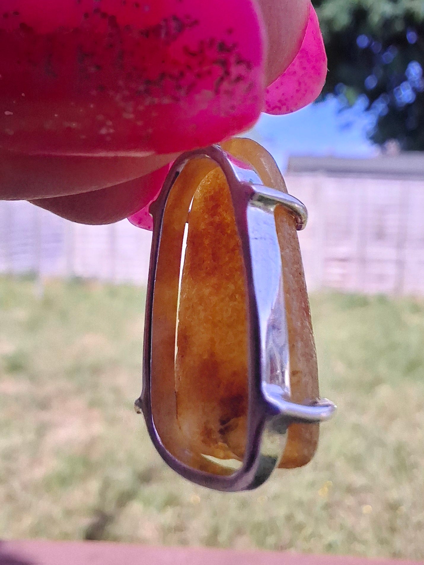 Baltic Amber Pendant, 925 Silver, Fossil (Ref: AP8)