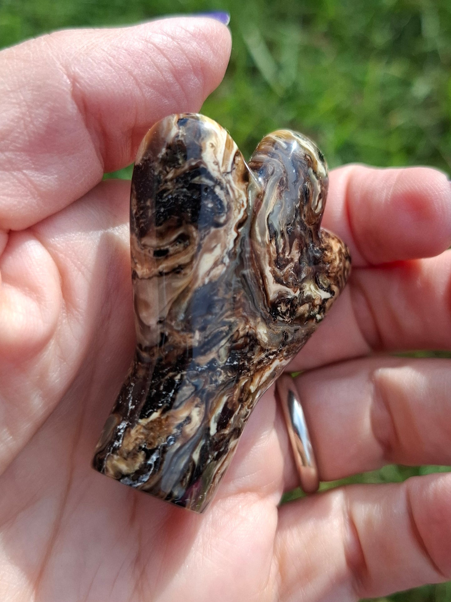 Red Amber Angel, 17.96g, Carving, Fossil (Ref: AA2)