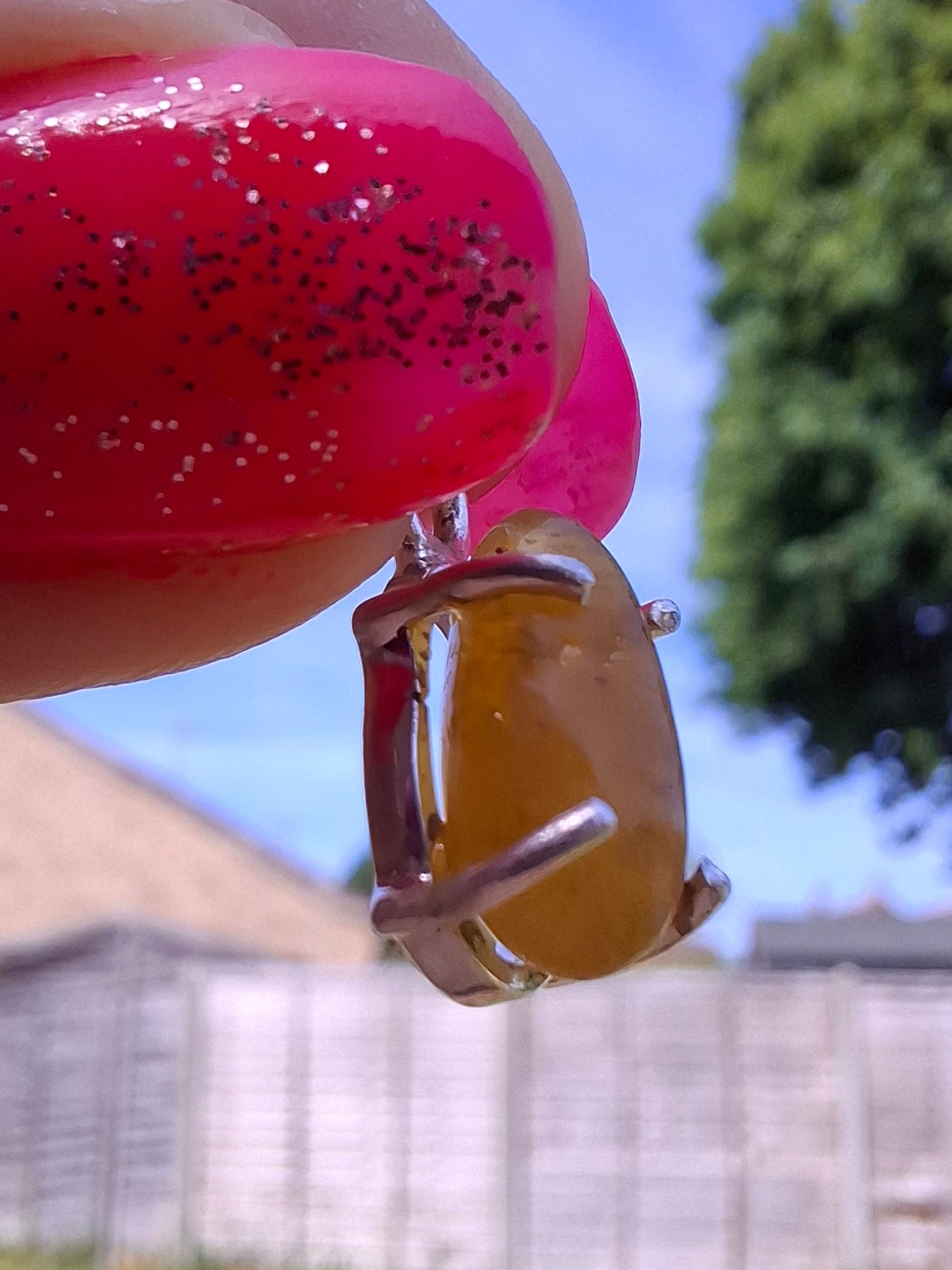 Baltic Amber Pendant, 925 Silver, Fossil (Ref: AP24)