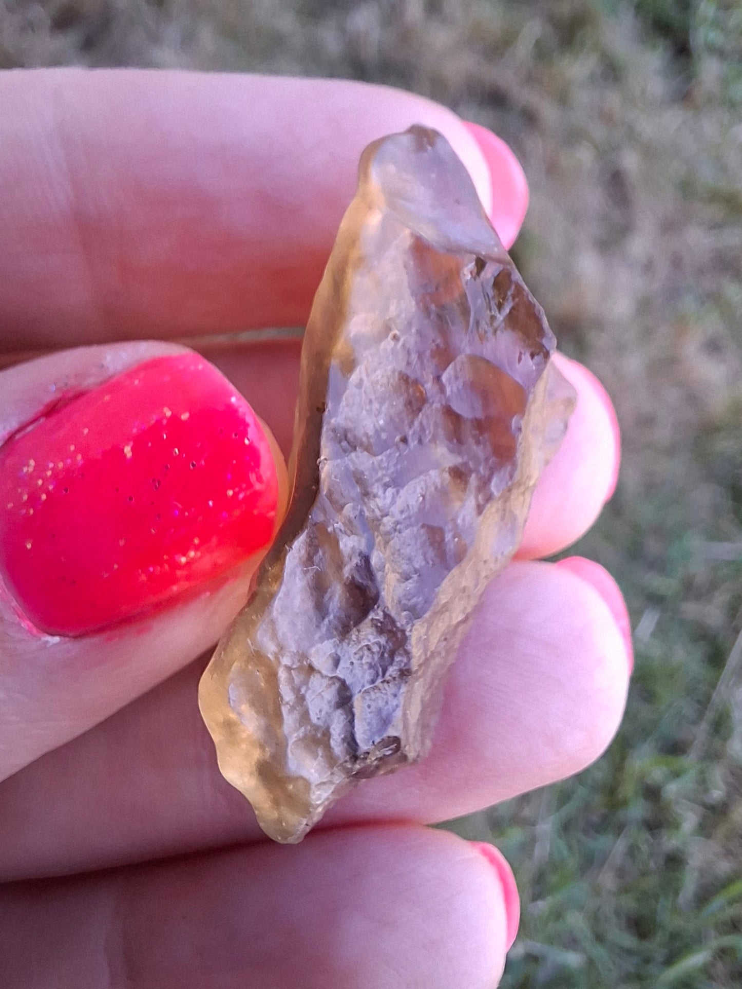 Libyan Desert Glass (darker) Piece, 8.76g, Tektite (Ref: L1367)