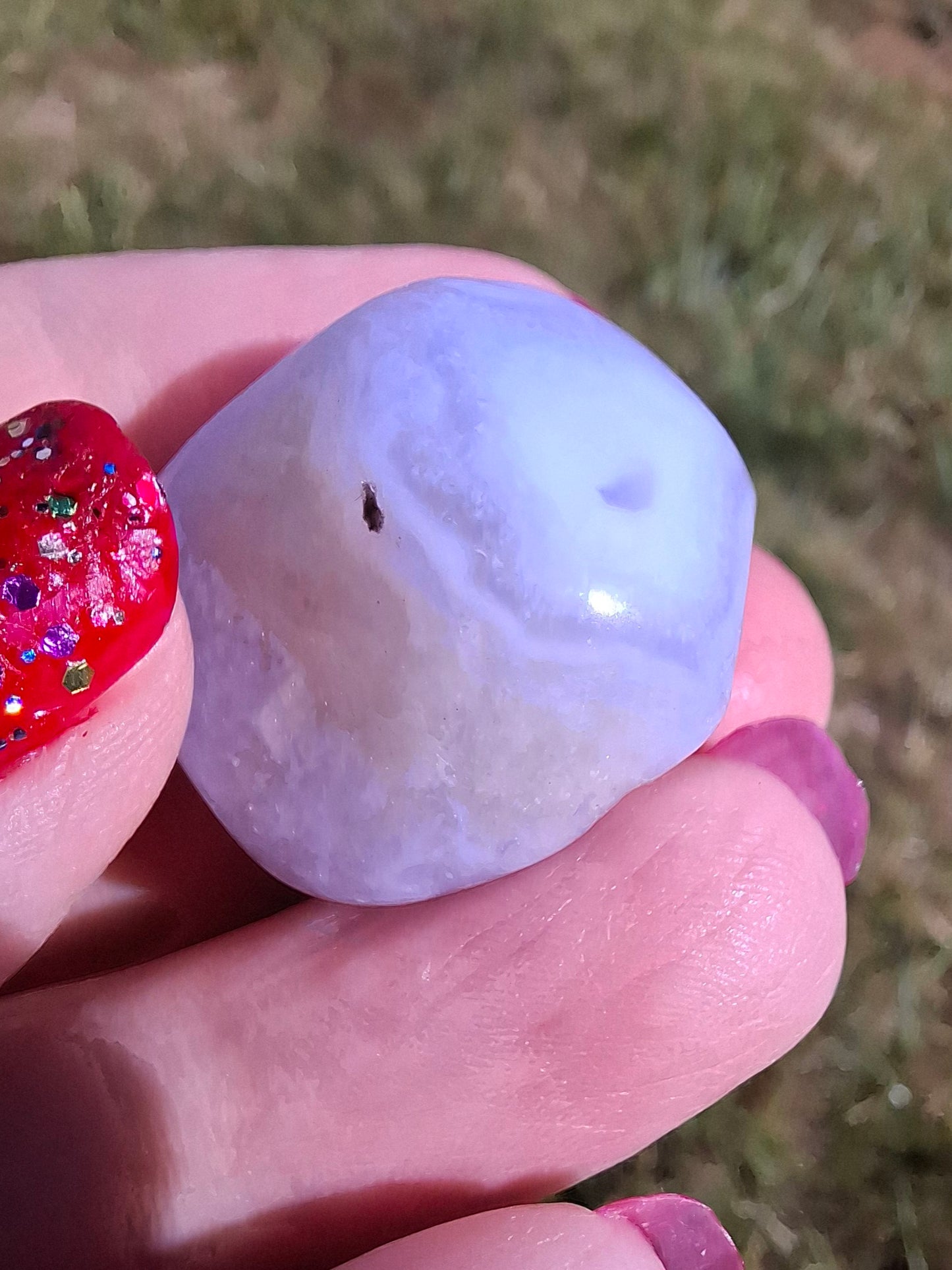 Blue Lace Agate, Tumble Stone, Crystal (Ref: T140)