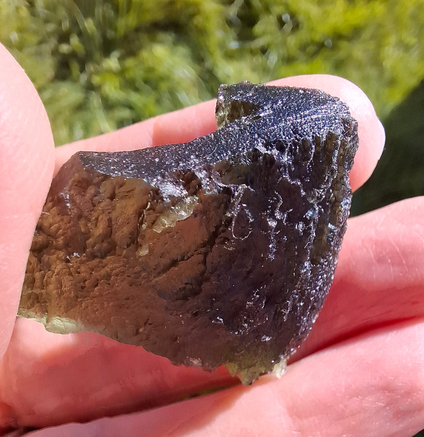 Moldavite Piece, SLAVCE, 13.52g, Tektite (Ref: 1178)