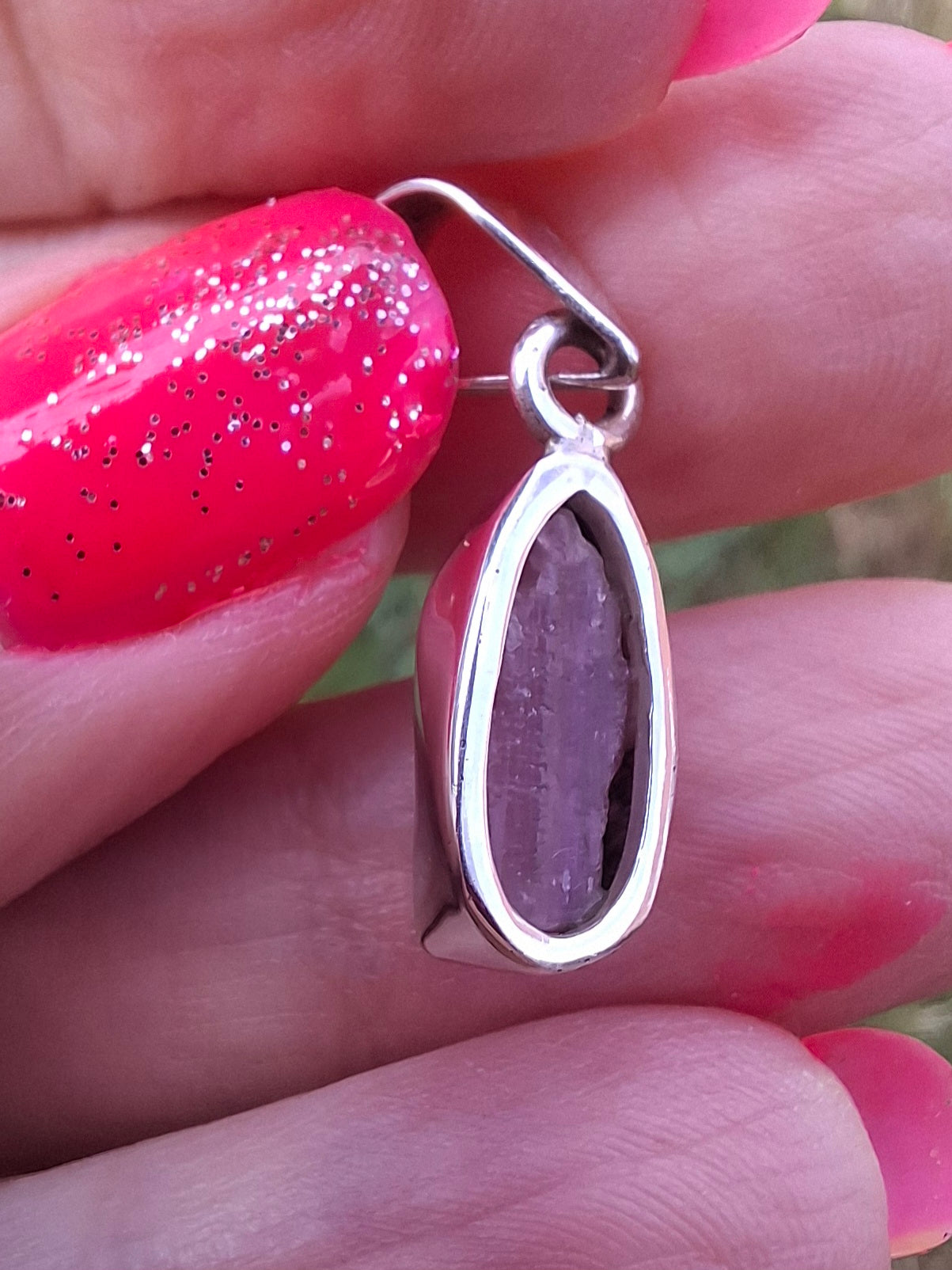 Pink Tourmaline Pendant, 925 Silver, Crystal (Ref: PT54)