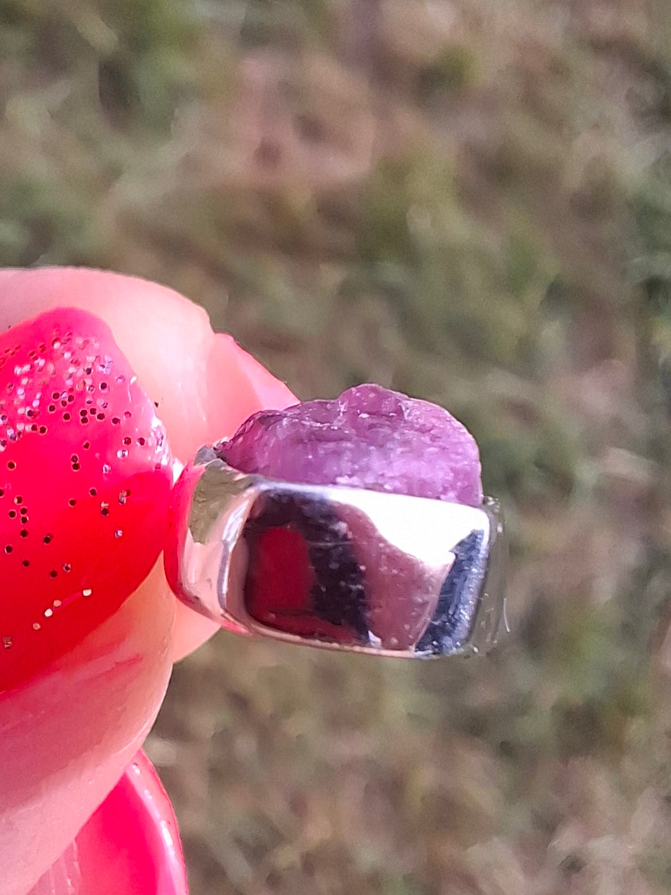 Pink Tourmaline Pendant, 925 Silver, Crystal (Ref: PT18)
