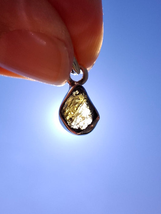 Moldavite Pendant, 925 Silver, Tektite (Ref: P29)