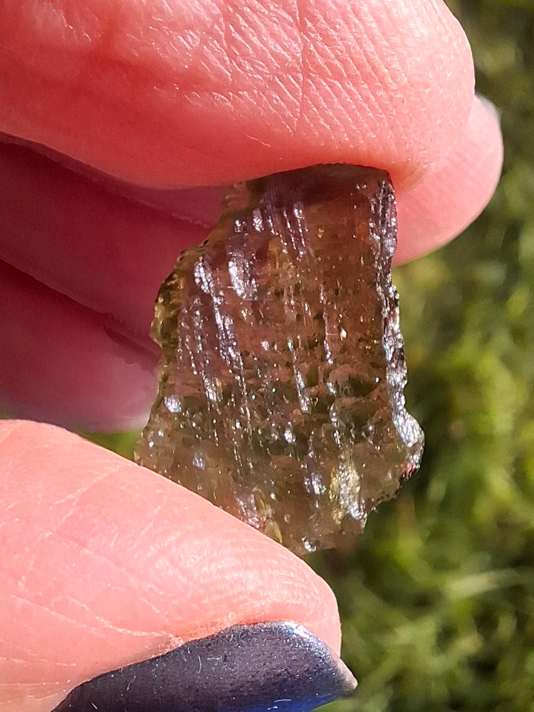 Moldavite Piece, 0.74g, Tektite (Ref: 1378)