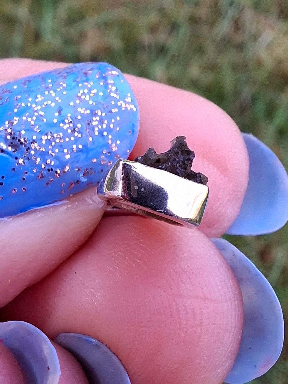 Moldavite Pendant, 925 Silver, Tektite (Ref: P50)