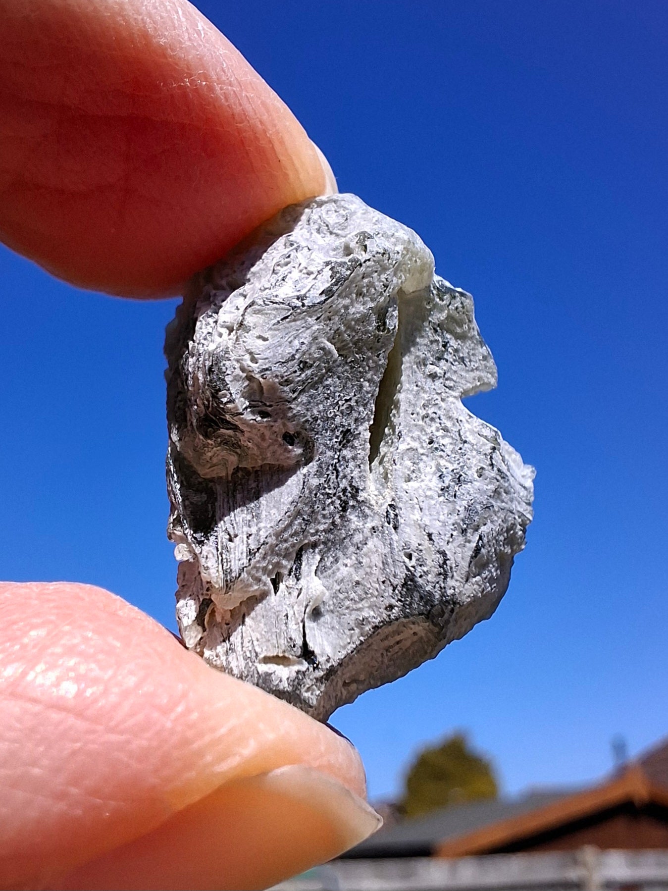 Moldavite Piece, SNOWFLAKE, FROSTED, BARTOCHOV, 4.00g, Tektite (Ref: 1367)