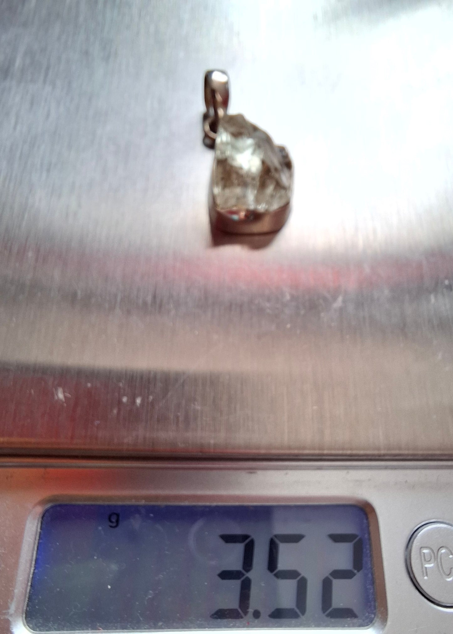 Libyan Desert Glass Pendant, 925 Silver, Tektite (LP103)
