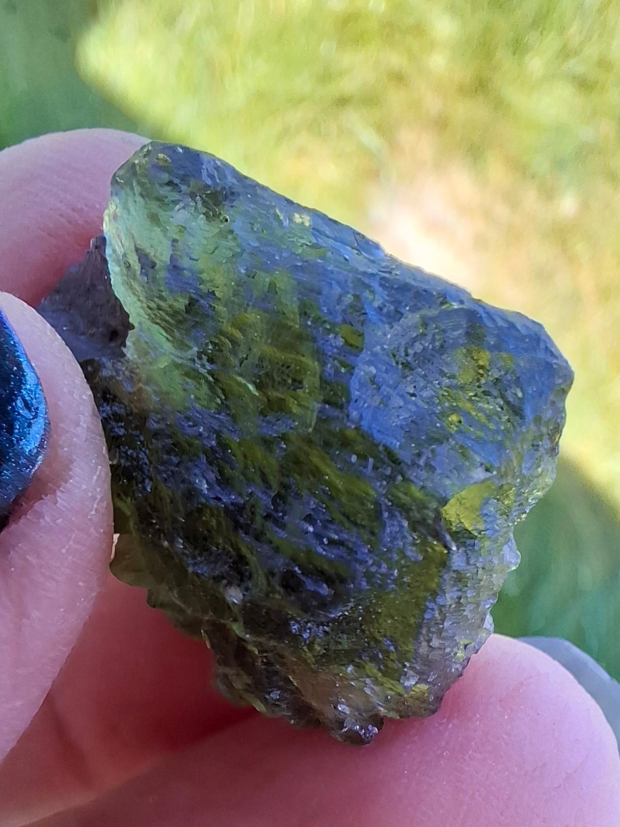 Moldavite Piece, NESMEN, 6.92g, Tektite (Ref: 1375)