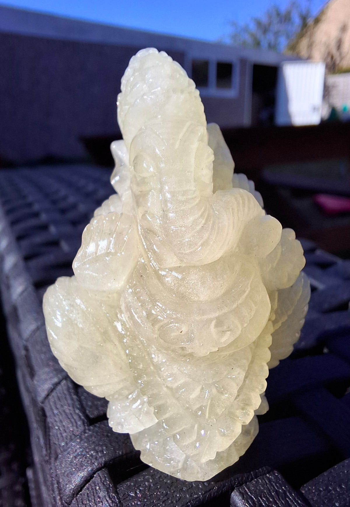 Libyan Desert Glass GANESHA craving, 31.21g, Tektite (Ref: Ganesha2)