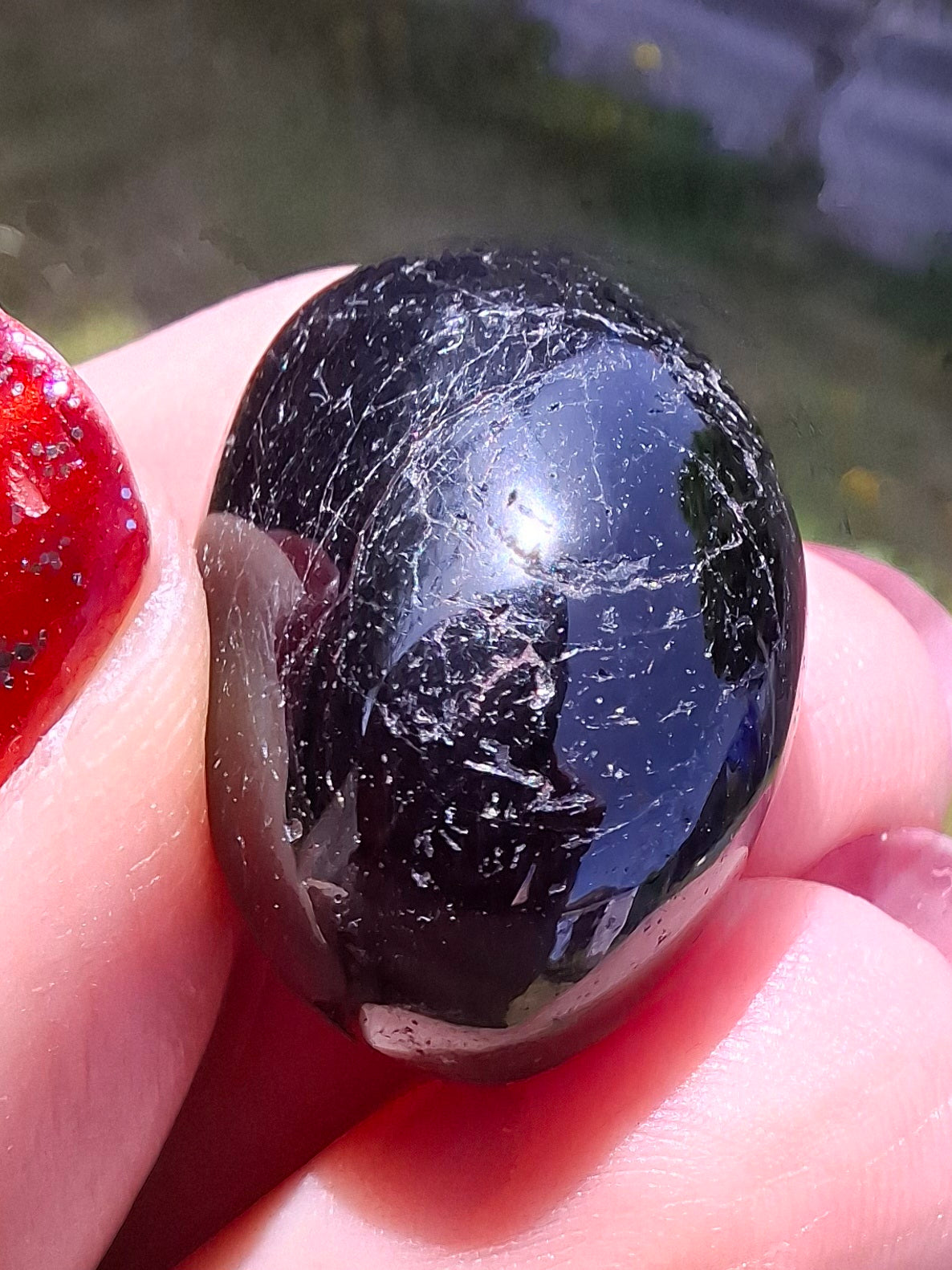 Black Tourmaline, Tumble Stone, Crystal (Ref: T223)