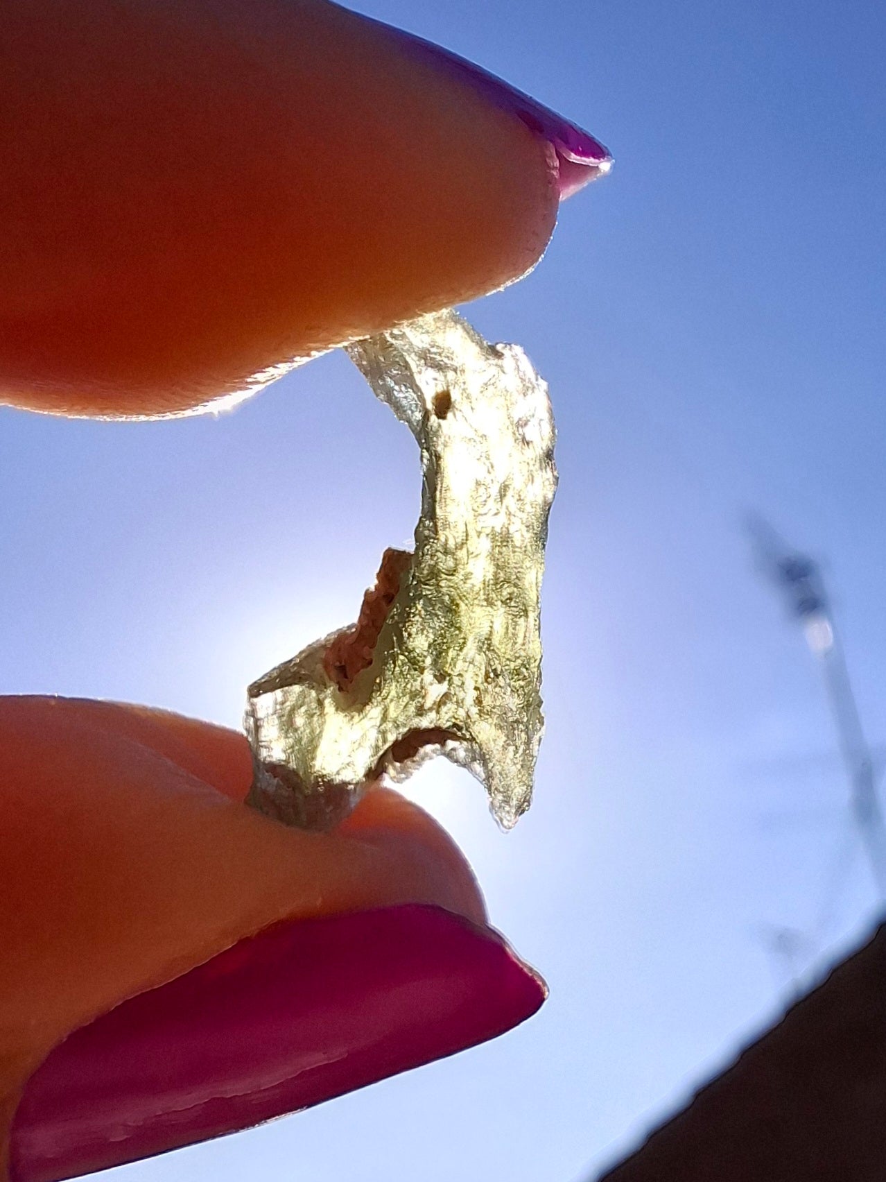 Moldavite Piece, 0.48g, Tektite (Ref: 1463)