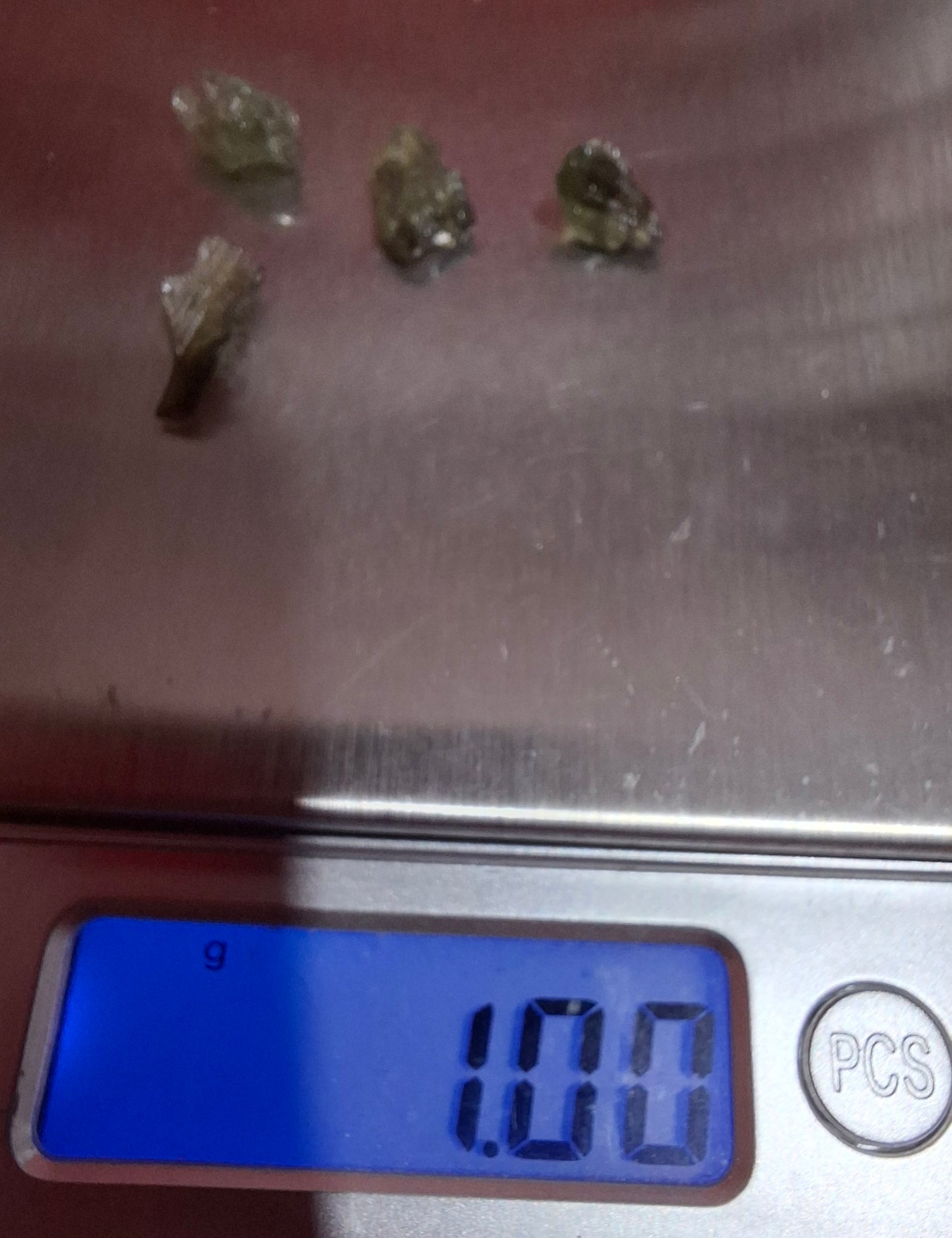 Moldavite chip Bundle, 1g, 4 pcs, Tektite (MB47)