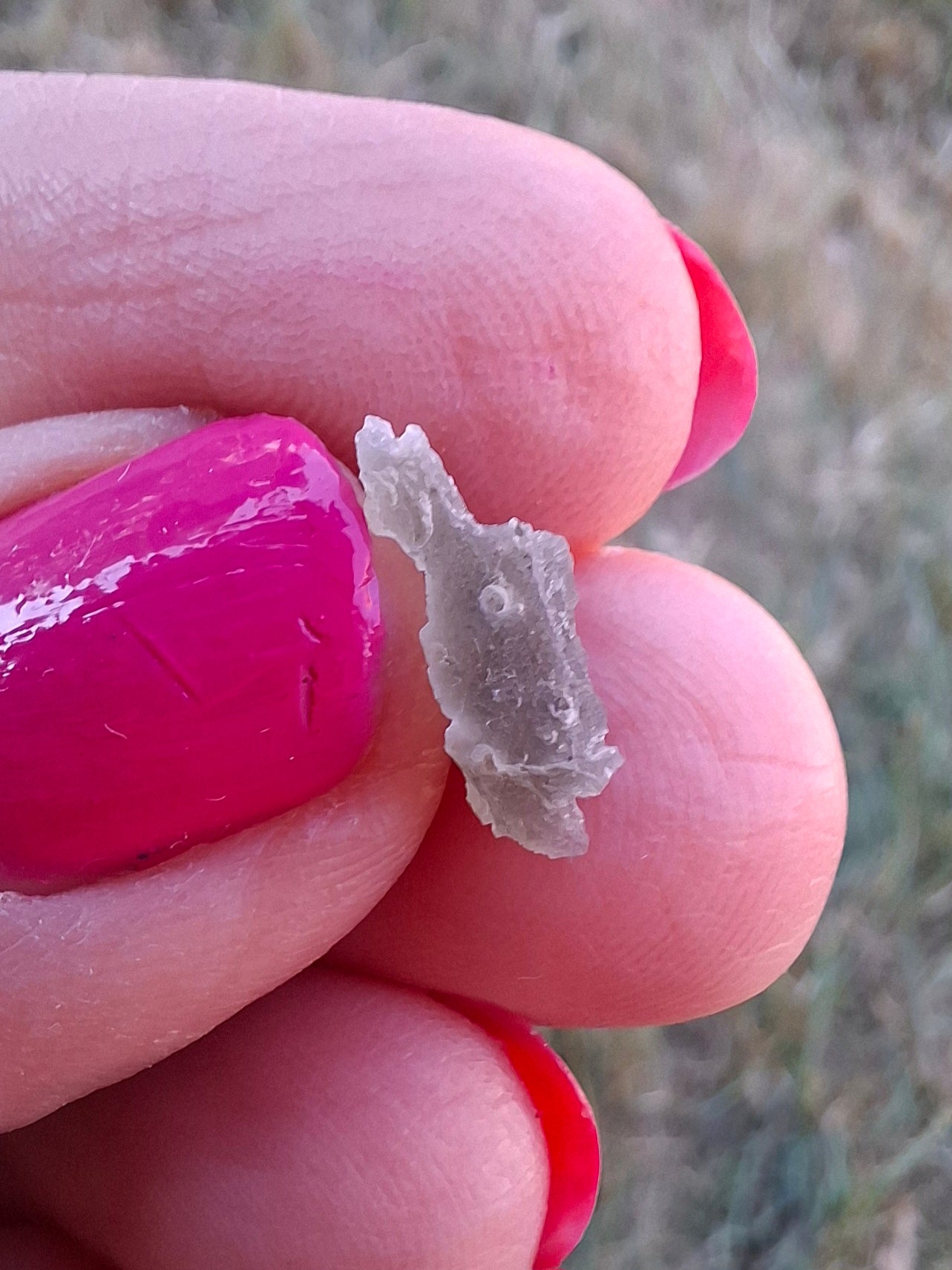 Moldavite Piece, SNOWFLAKE, FROSTED, BRUSNA, 0.32g, Tektite (Ref: 1505)