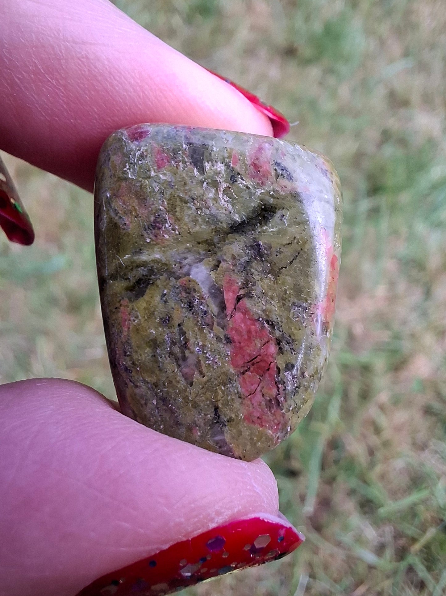 Unakite, Tumble Stone, Crystal (Ref: T186)