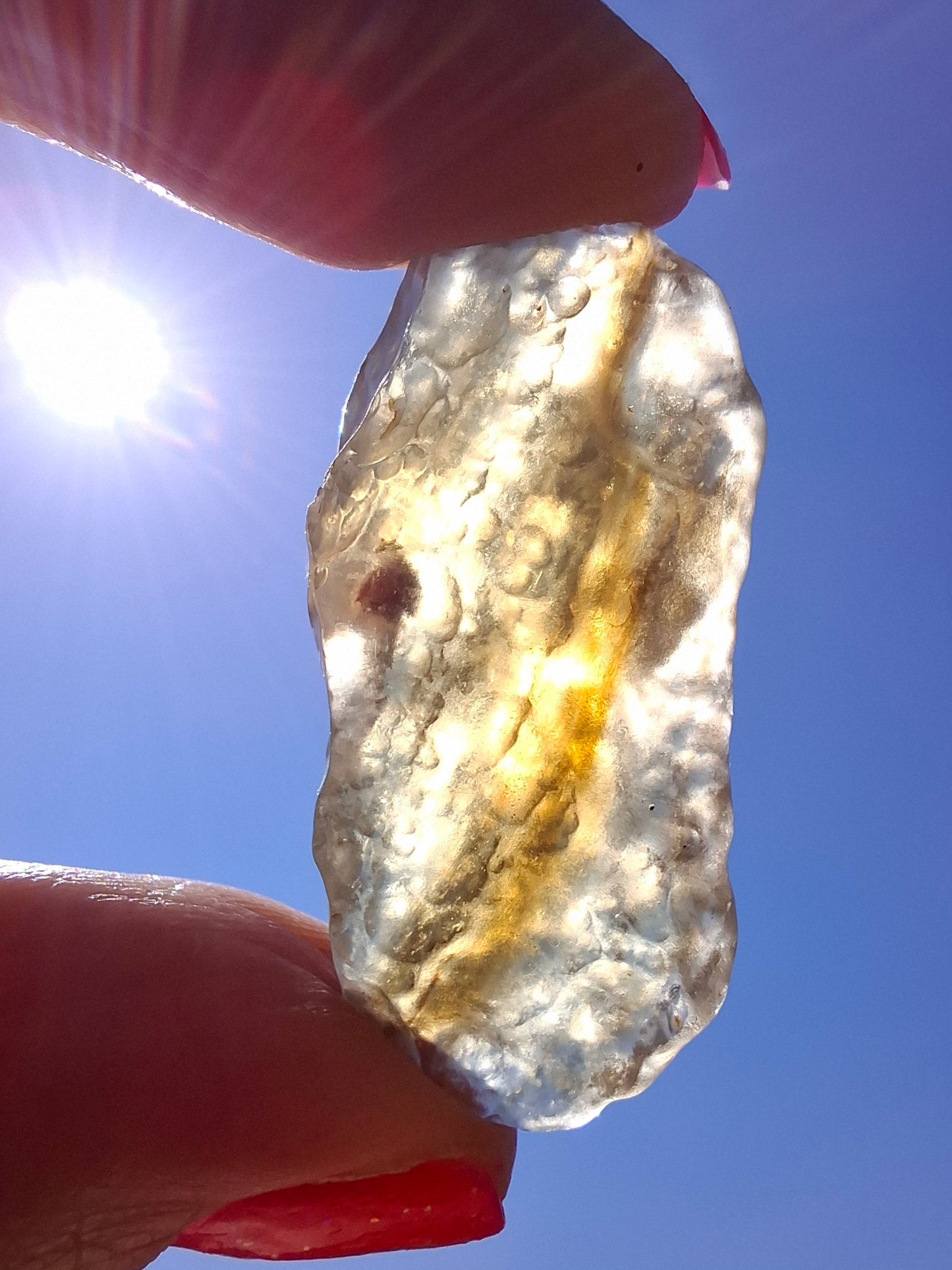 Libyan Desert Glass (darker) Piece, 8.76g, Tektite (Ref: L1367)