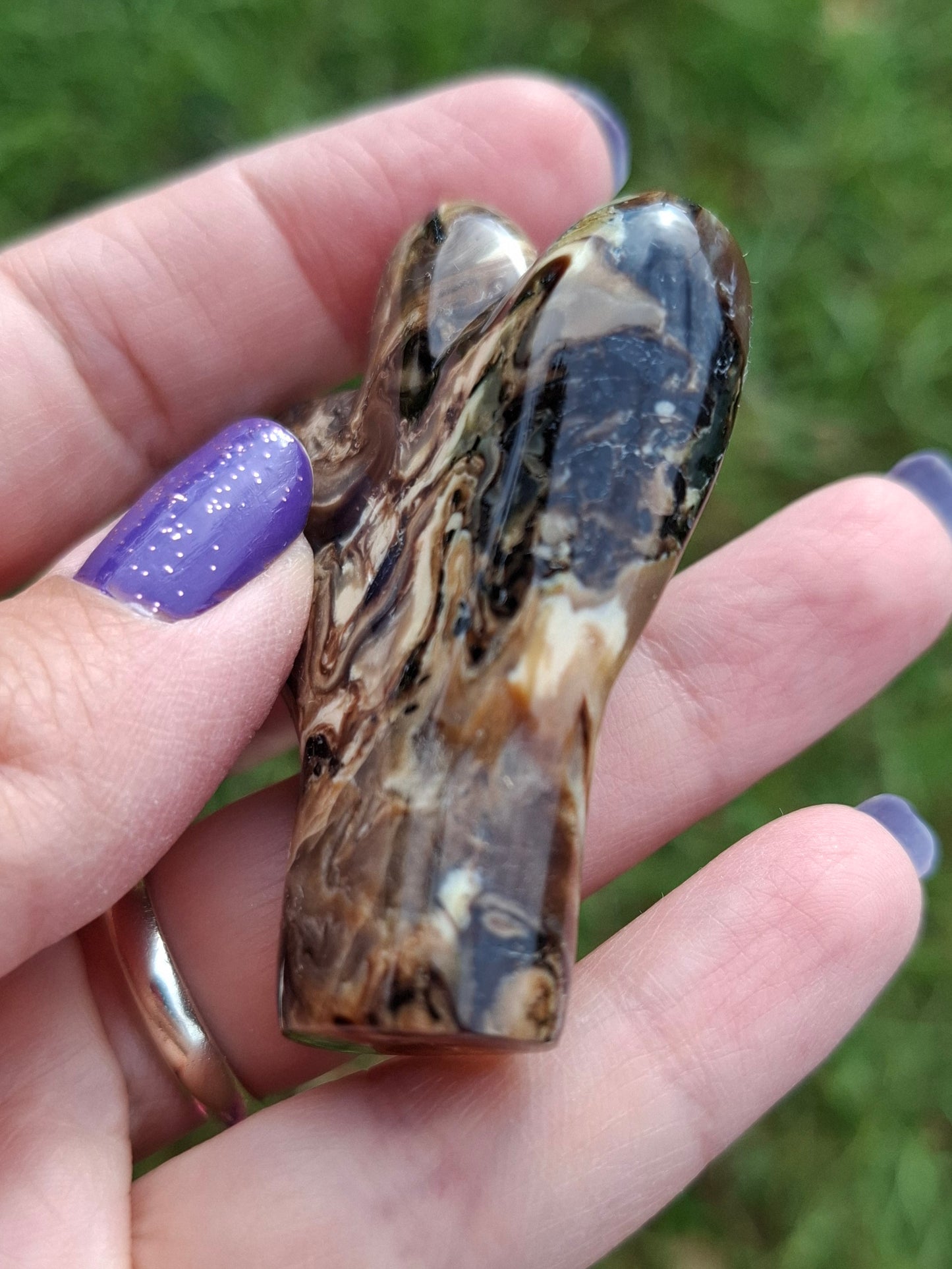 Red Amber Angel, 15.65g, Carving, Fossil (Ref: AA4)