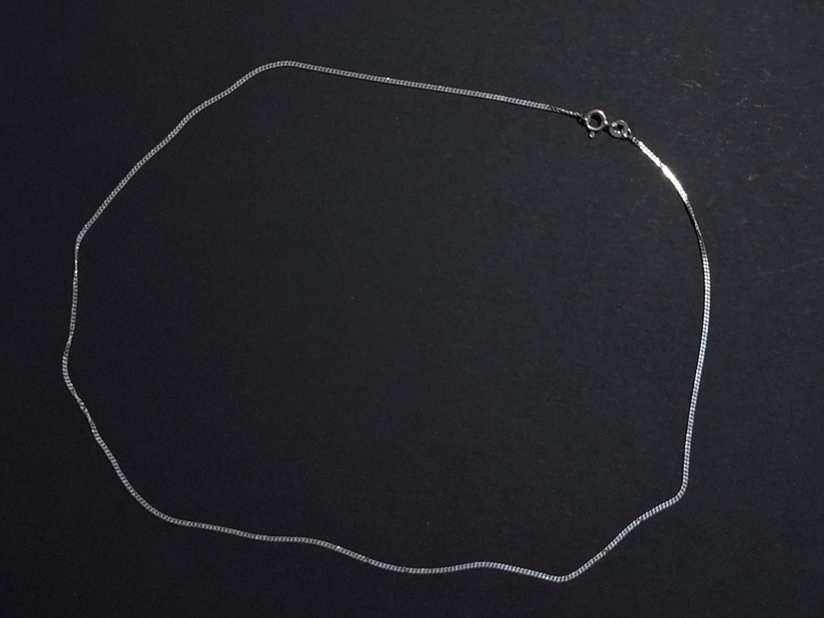 Curb Diamond cut, 1.2mm, 18 inch, 925 Silver CHAIN (Ref: chain-5)