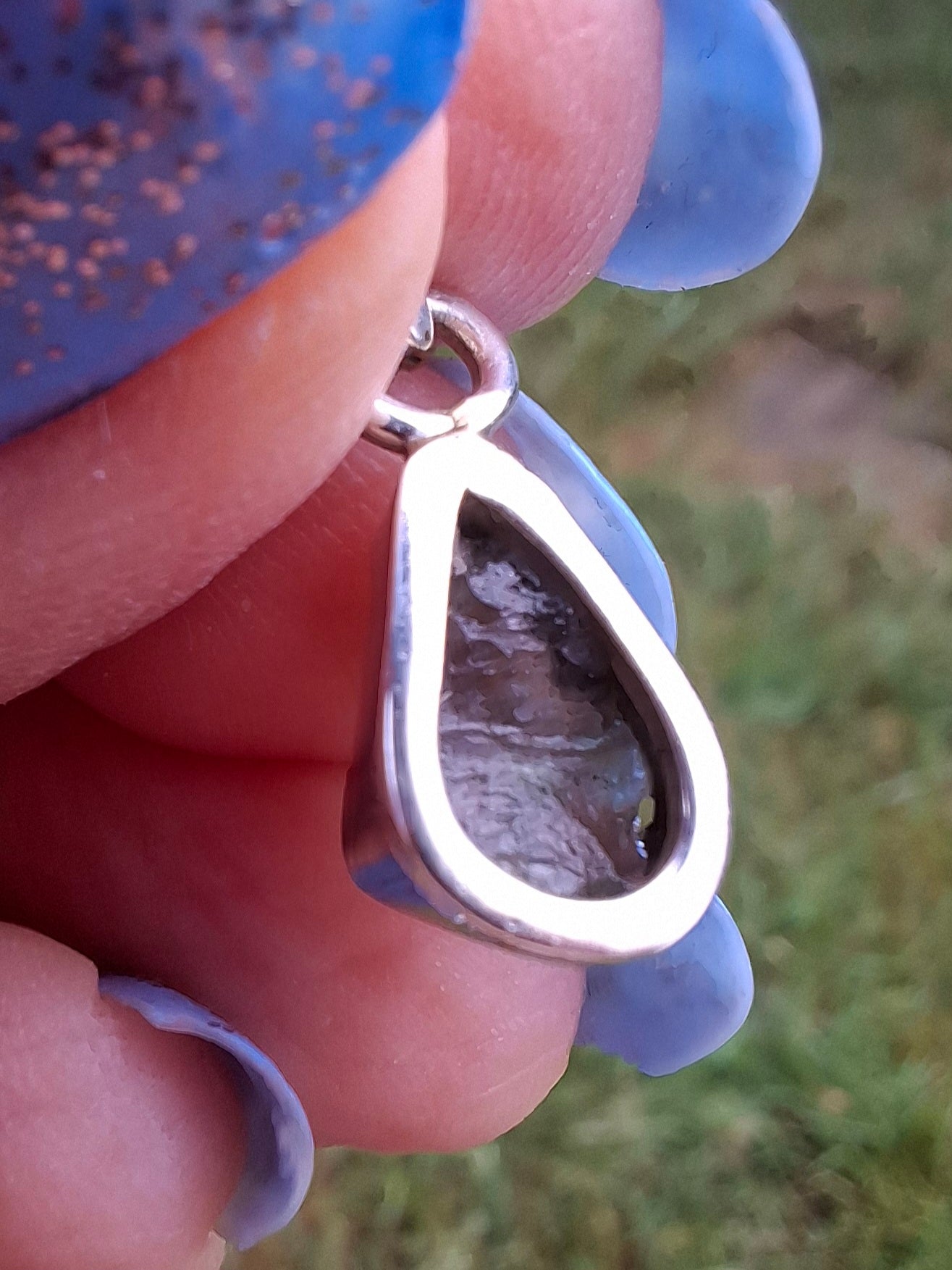 Moldavite Pendant, 925 Silver, Tektite (Ref: P65)