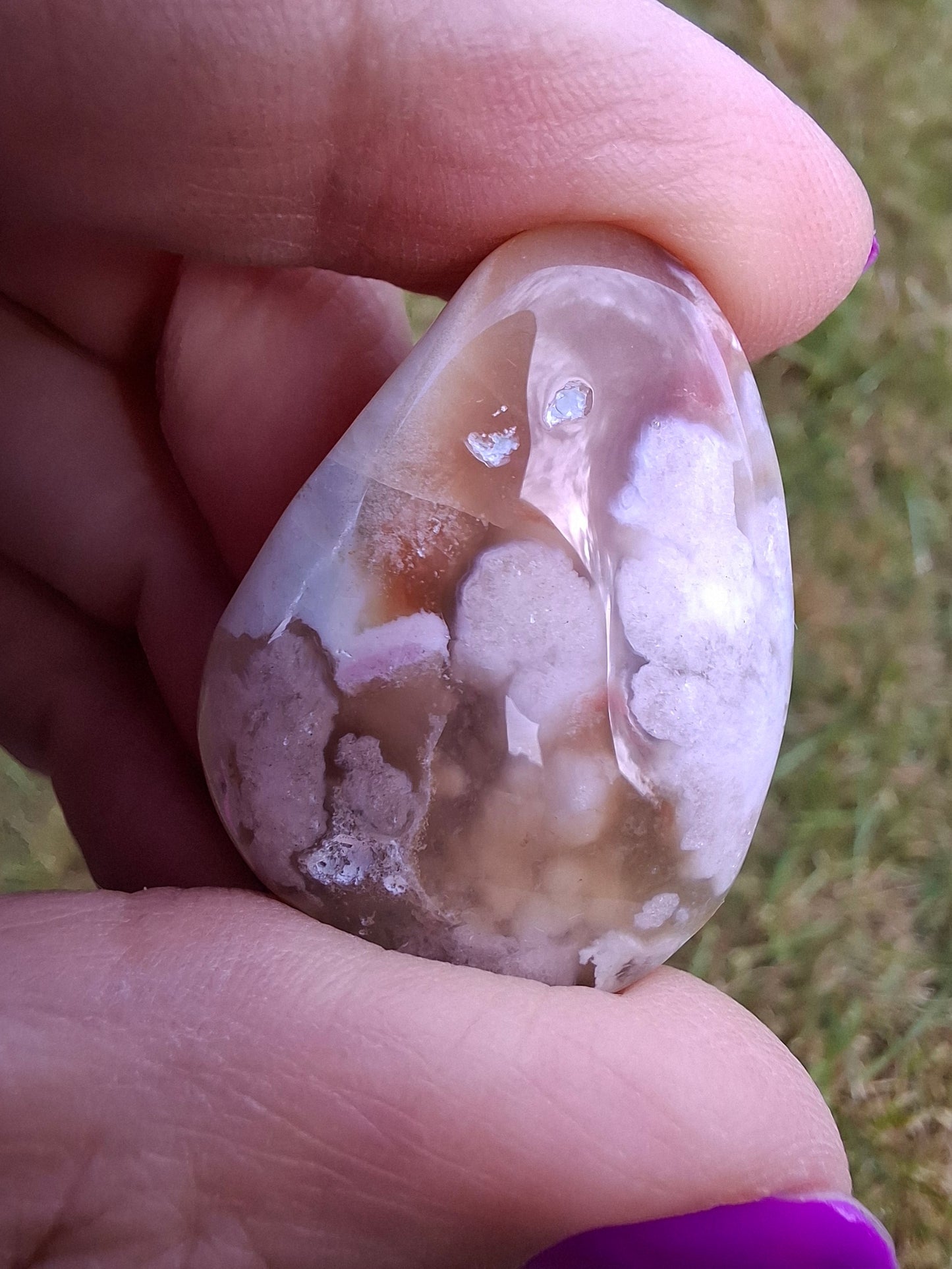 Flower Agate, Tumble Stone, Crystal (Ref: T71)
