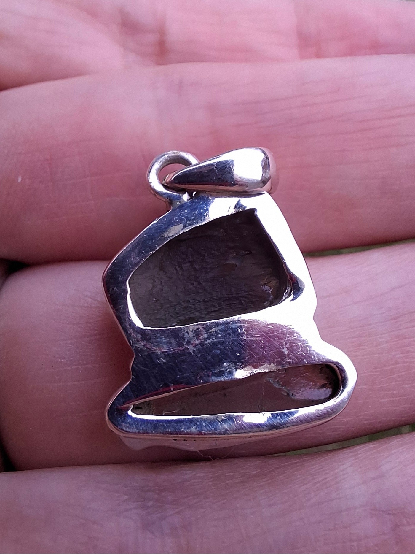 Moldavite & Libyan Desert Glass Pendant, 925 Silver, Tektite (Ref: MLP6)