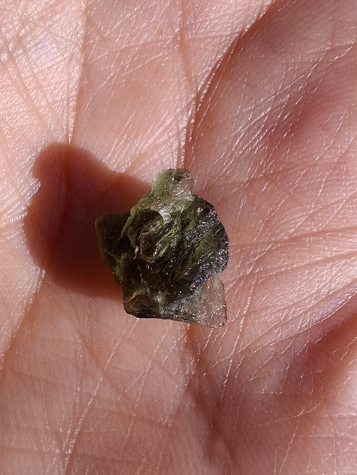 Moldavite Piece, 0.84g, Tektite (Ref: 1445)
