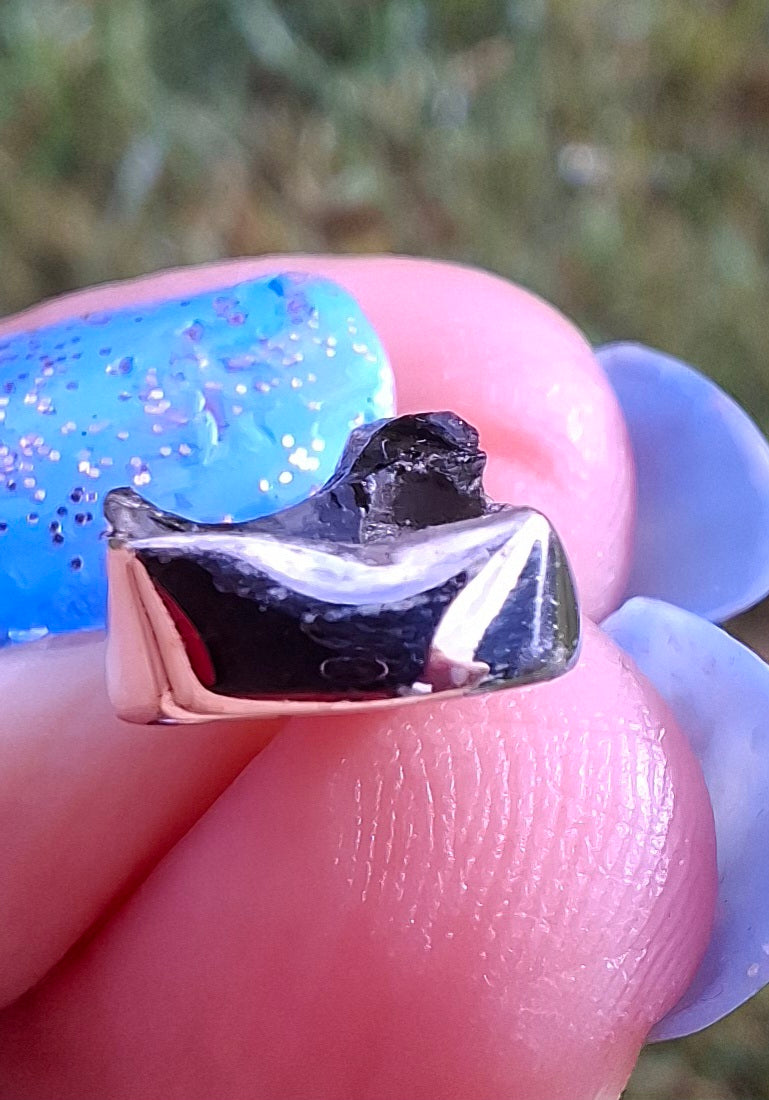 Moldavite Pendant, 925 Silver, Tektite (Ref: P30)
