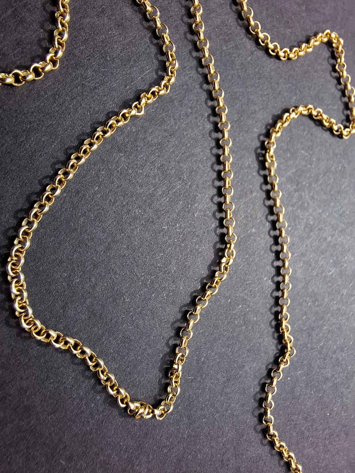Round Belcher GOLD PLATED, 1.6mm, 18 inch CHAIN (Ref: Chain-2)