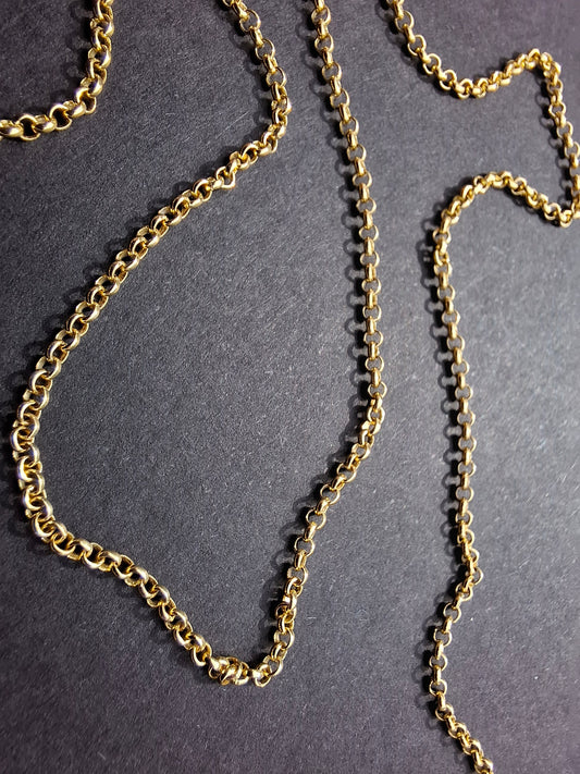 Round Belcher GOLD PLATED, 1.6mm, 18 inch CHAIN (Ref: Chain-2)