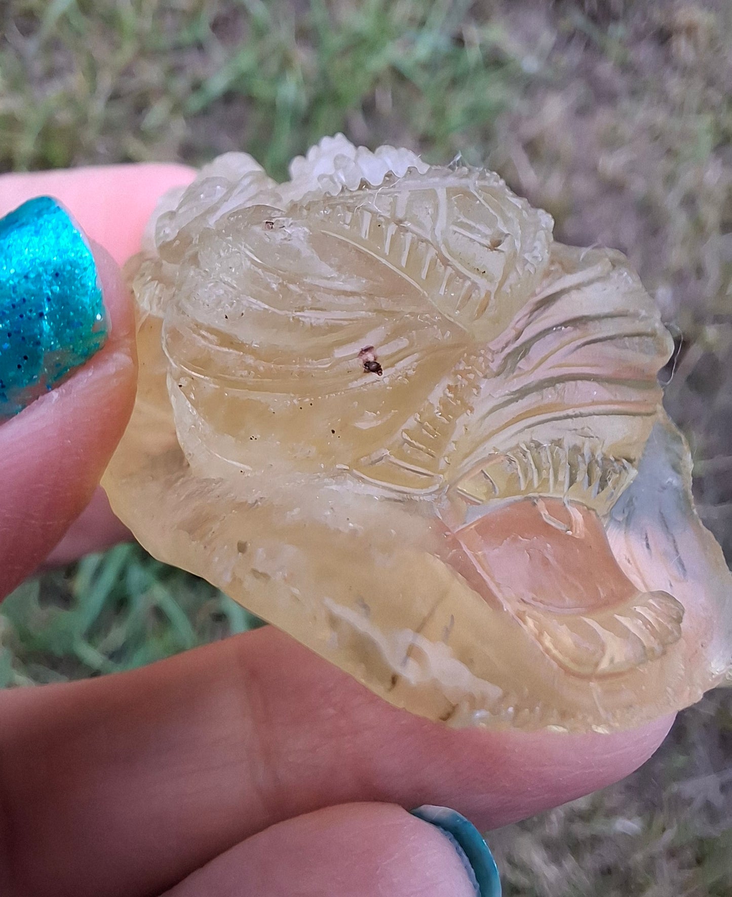 Libyan Desert Glass carving, GANESHA, 26.47g, Tektite (Ref: Ganesha1)