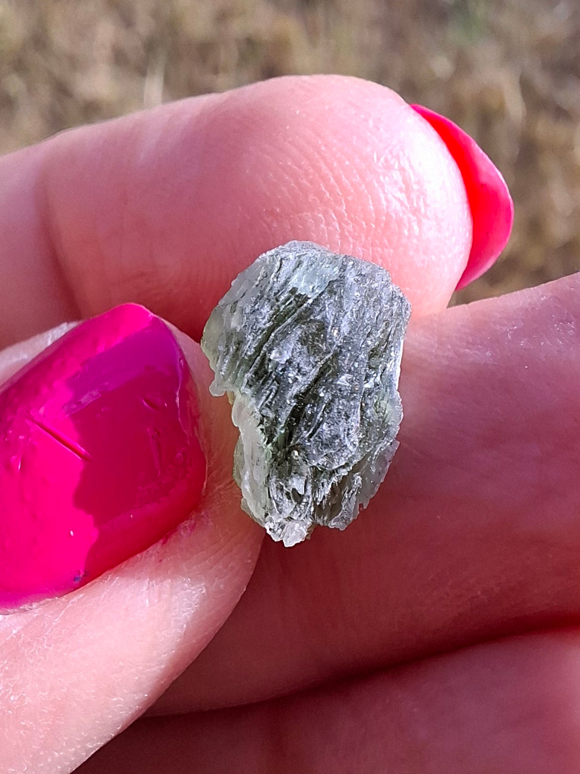 Moldavite Piece, SNOWFLAKE, FROSTED, BRUSNA, Tektite (Ref: 1492)