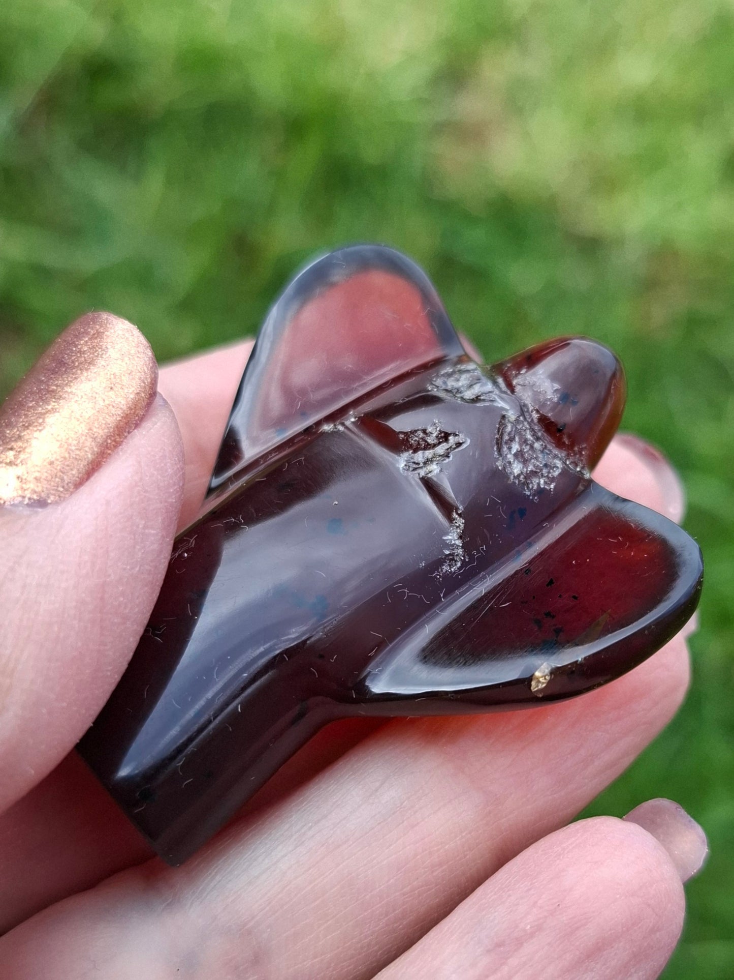 Red Amber Angel, 13.66g, Carving, Fossil (Ref: AA10)