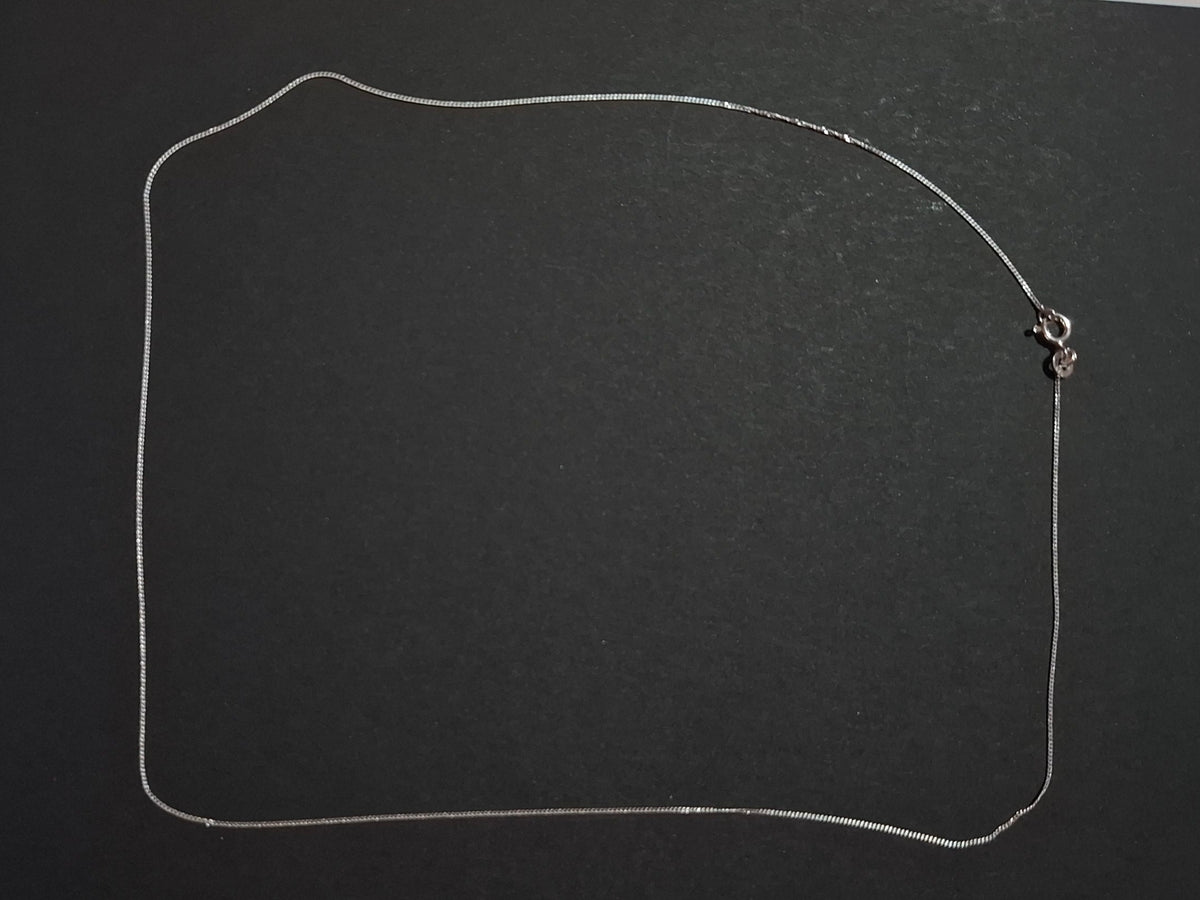 Curb Diamond cut, 0.9mm, 20 inch, 925 Silver CHAIN (Ref: chain-4)