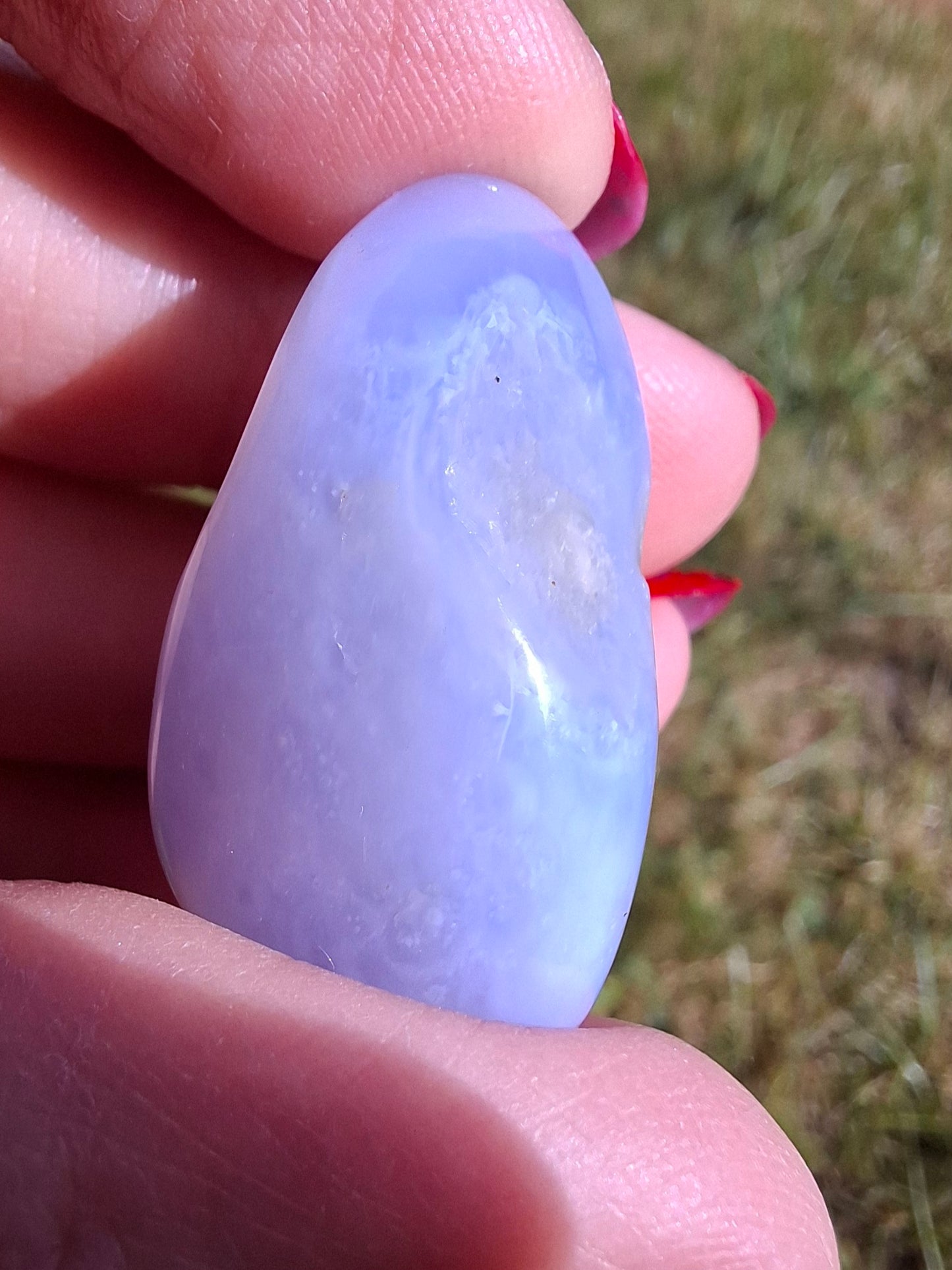 Blue Lace Agate, Tumble Stone, Crystal (Ref: T139)