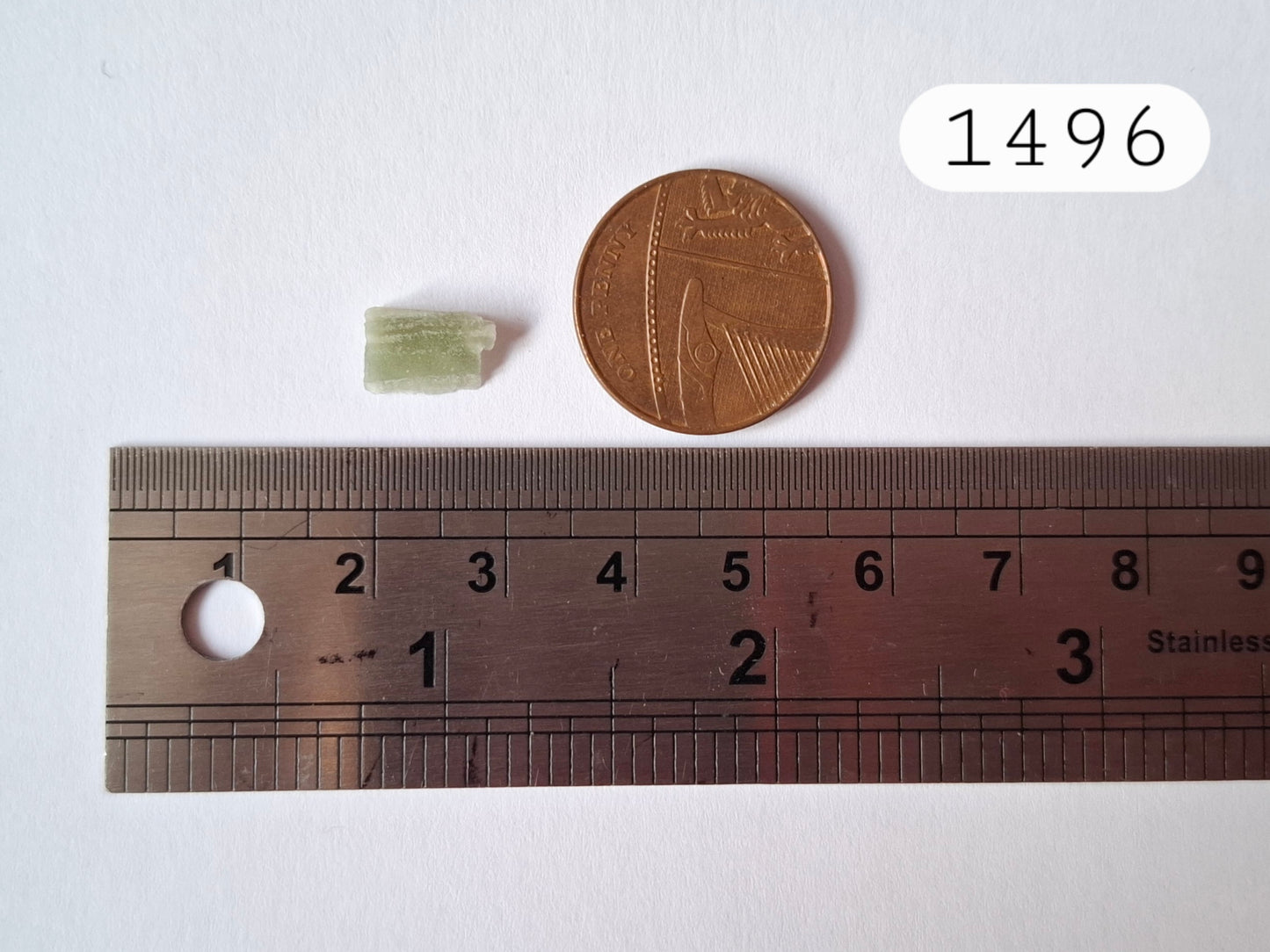 Moldavite tiny piece, SNOWFLAKE, FROSTED, BRUSNA, 0.18g, Tektite (Ref: 1496)