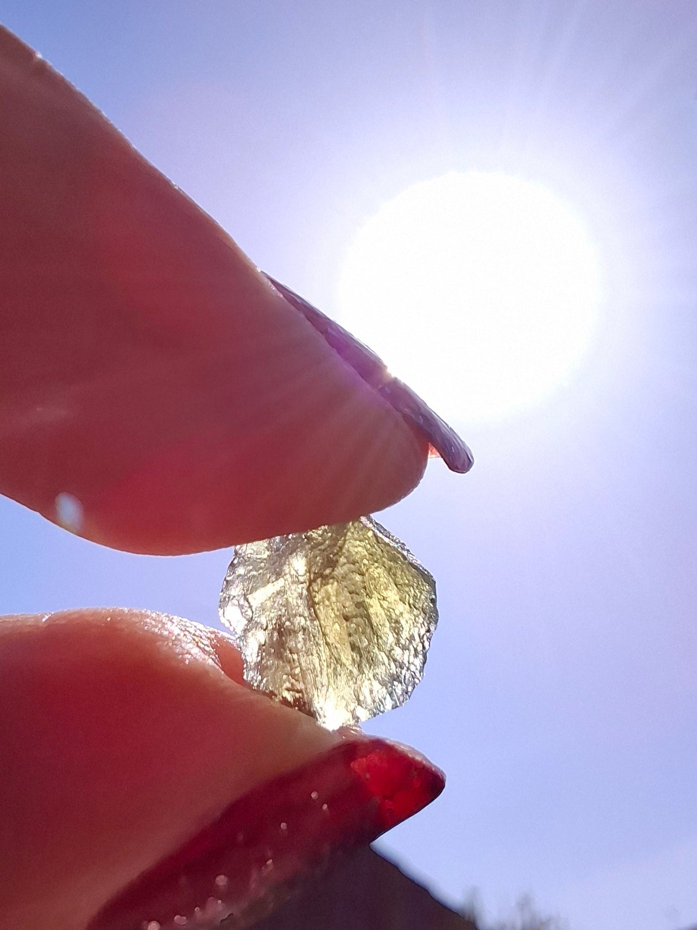 Moldavite small Piece, 0.41g, Tektite (Ref: 1482)