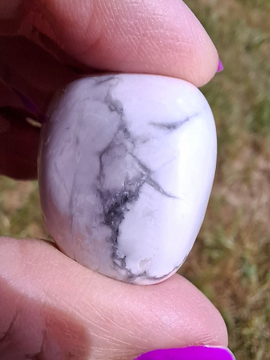 Howlite, Tumble Stone, Crystal (Ref: T39)