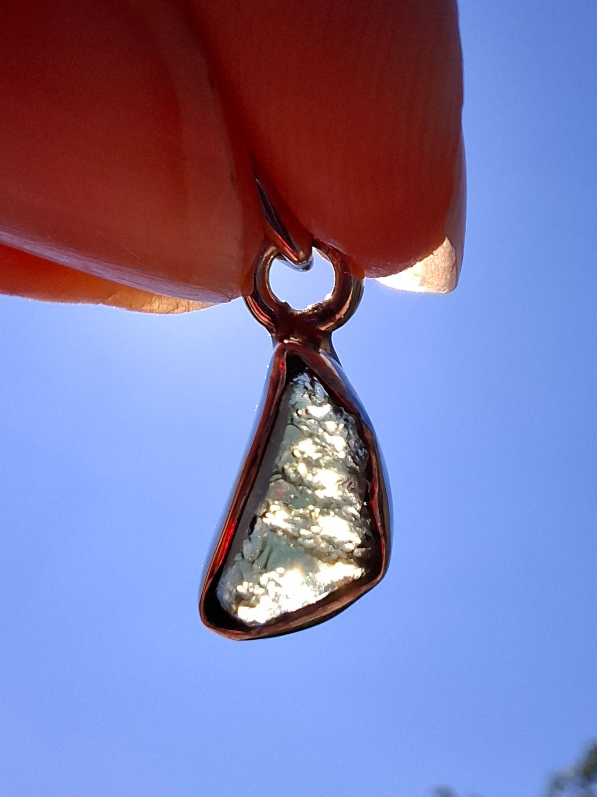 Moldavite Pendant, 925 Silver, Tektite (Ref: P33)